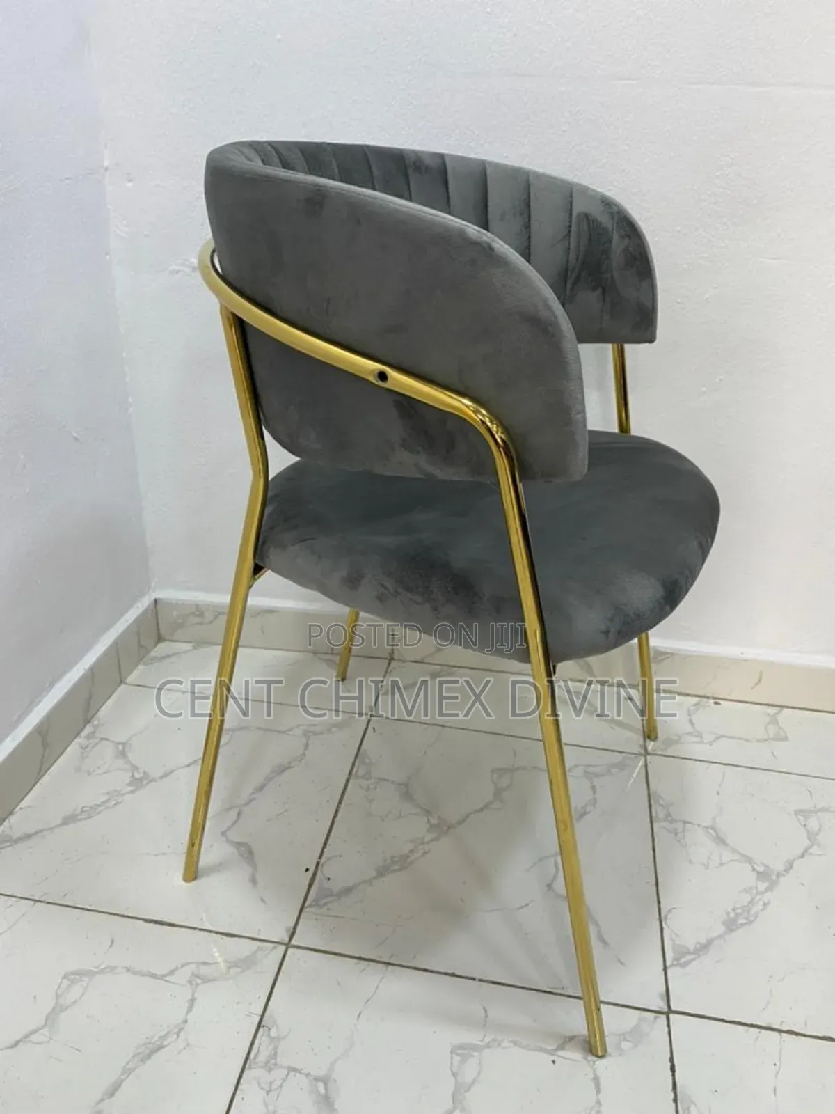Gold Frame Chair With Fabric