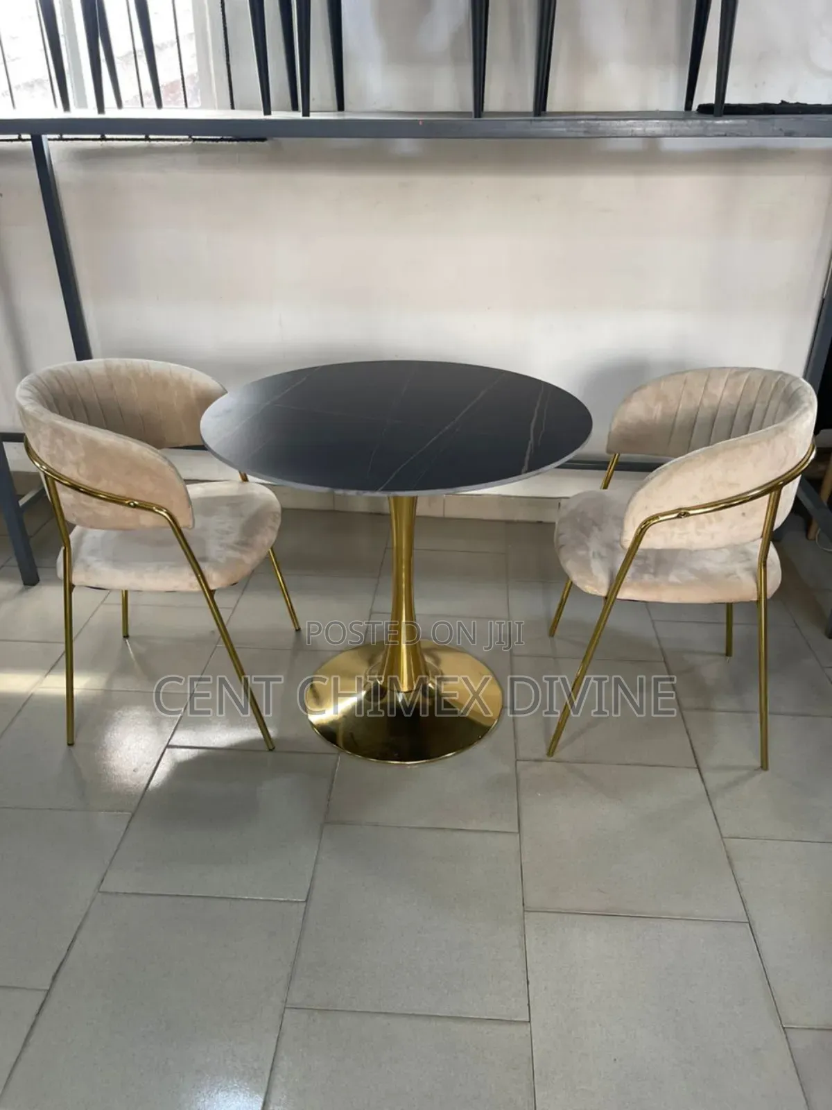 Gold Frame Chair With Fabric