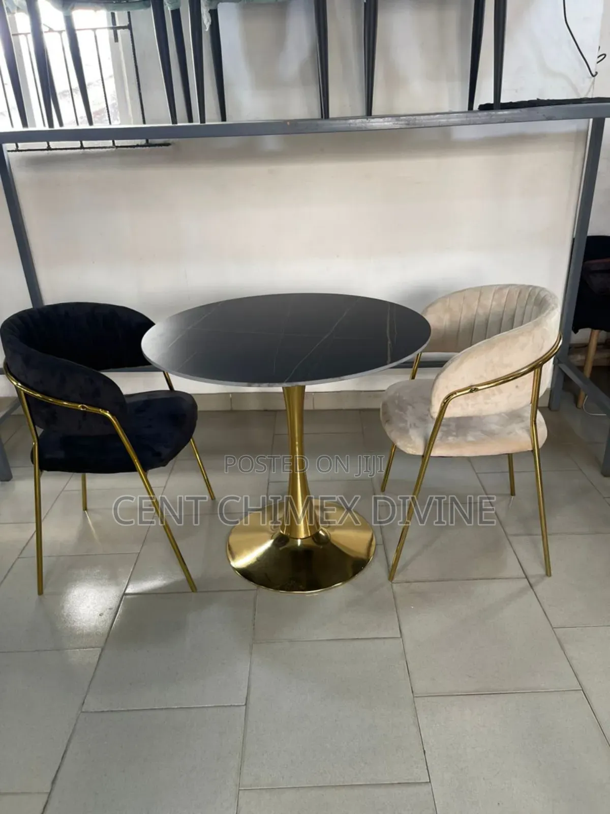 Gold Frame Chair With Fabric