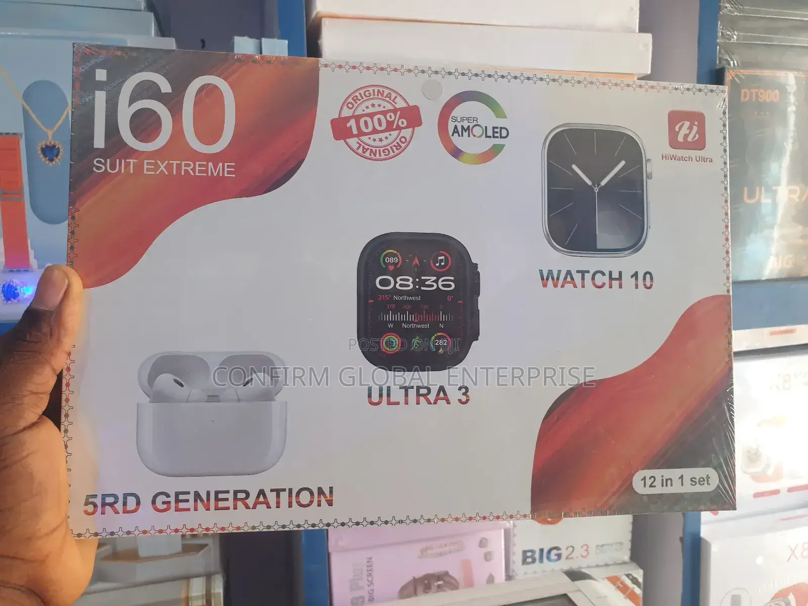 Ultra I60 Suit Extreme 2 Smart Watch 12in1 + Bt Earpod