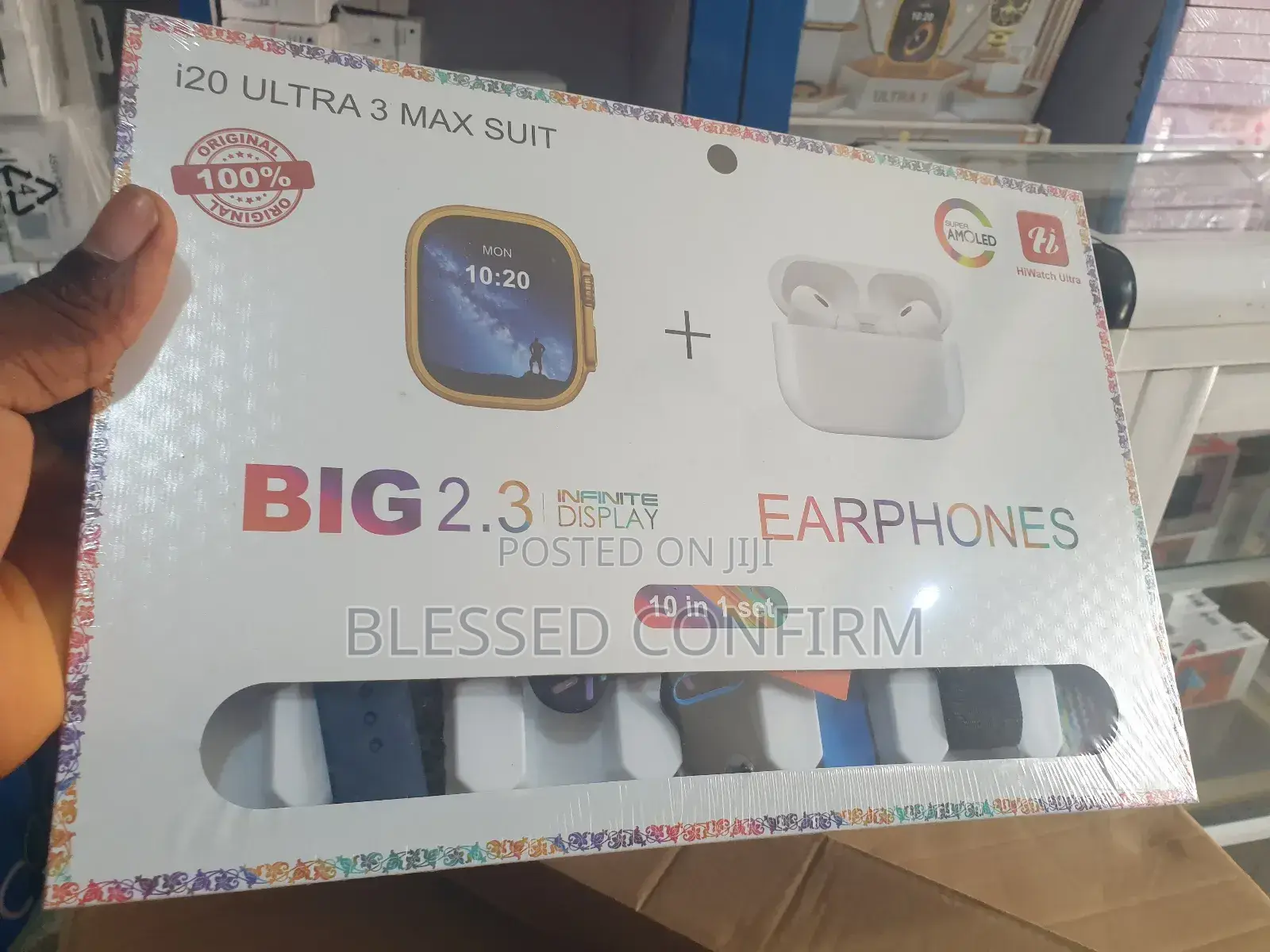 New I20 Ultra 3 Max Suit 10 in 1 Super Smart Watch With Bt Earpod