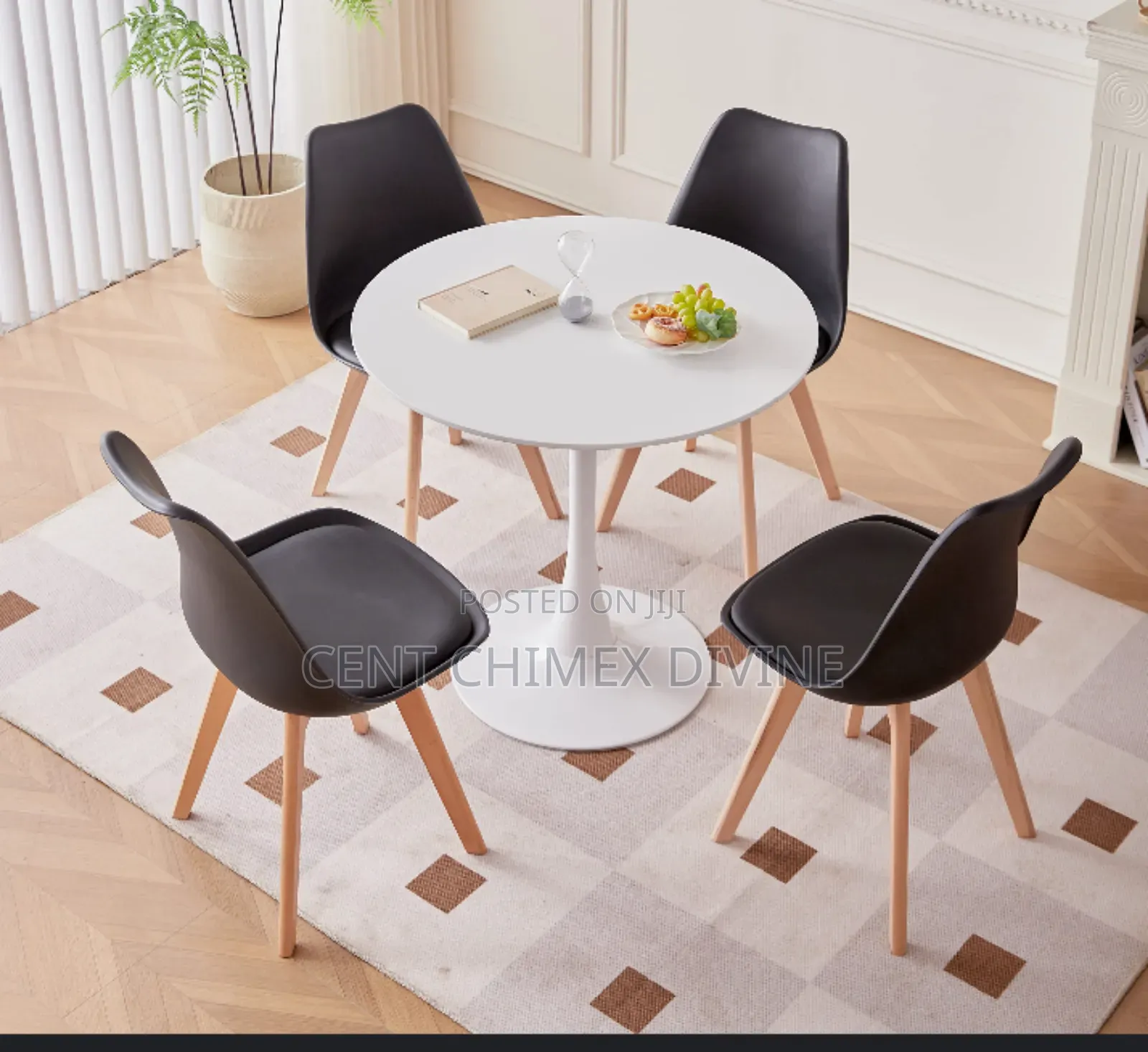 Crossing Leg Chair and Table