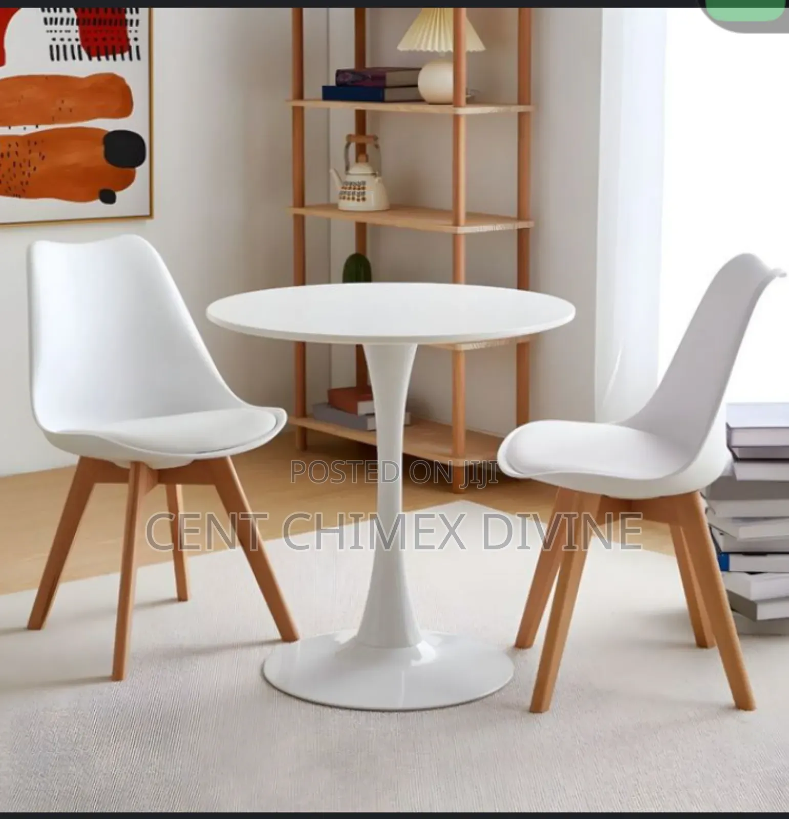 Crossing Leg Chair and Table