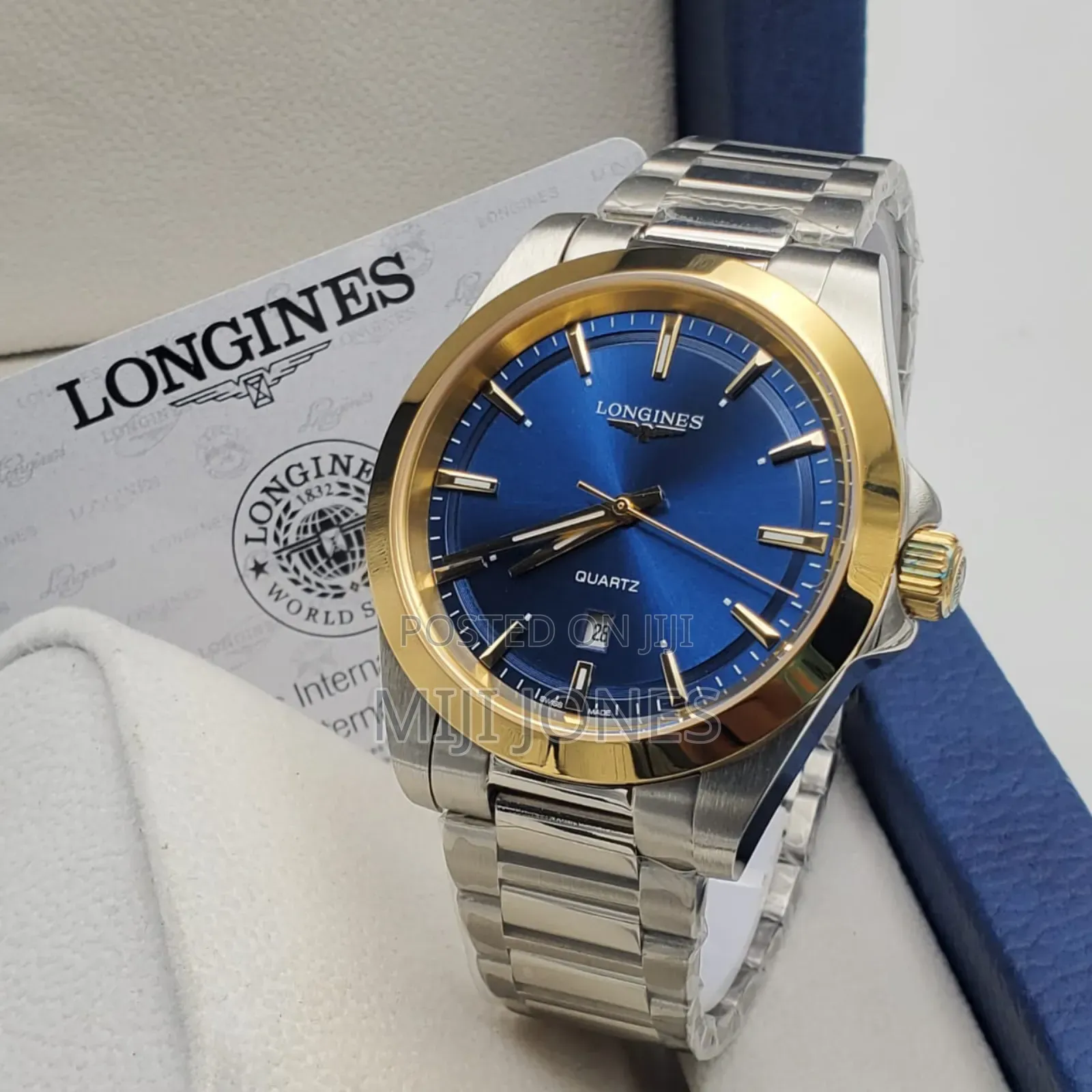 Longines Watch for Men - Battery Powered, Chain Strap