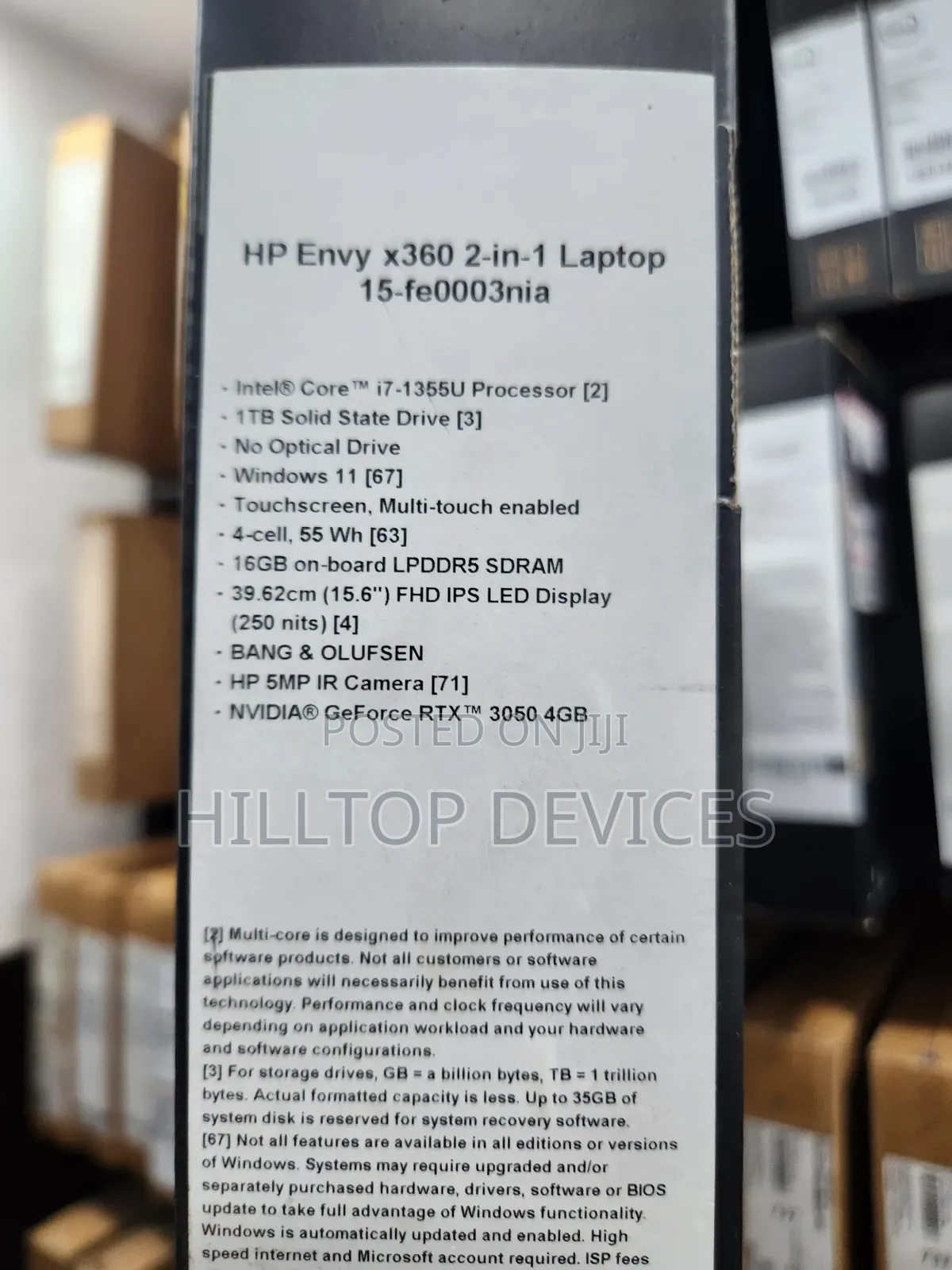New Laptop HP Envy 15 16GB Intel Core I7 SSD 1T