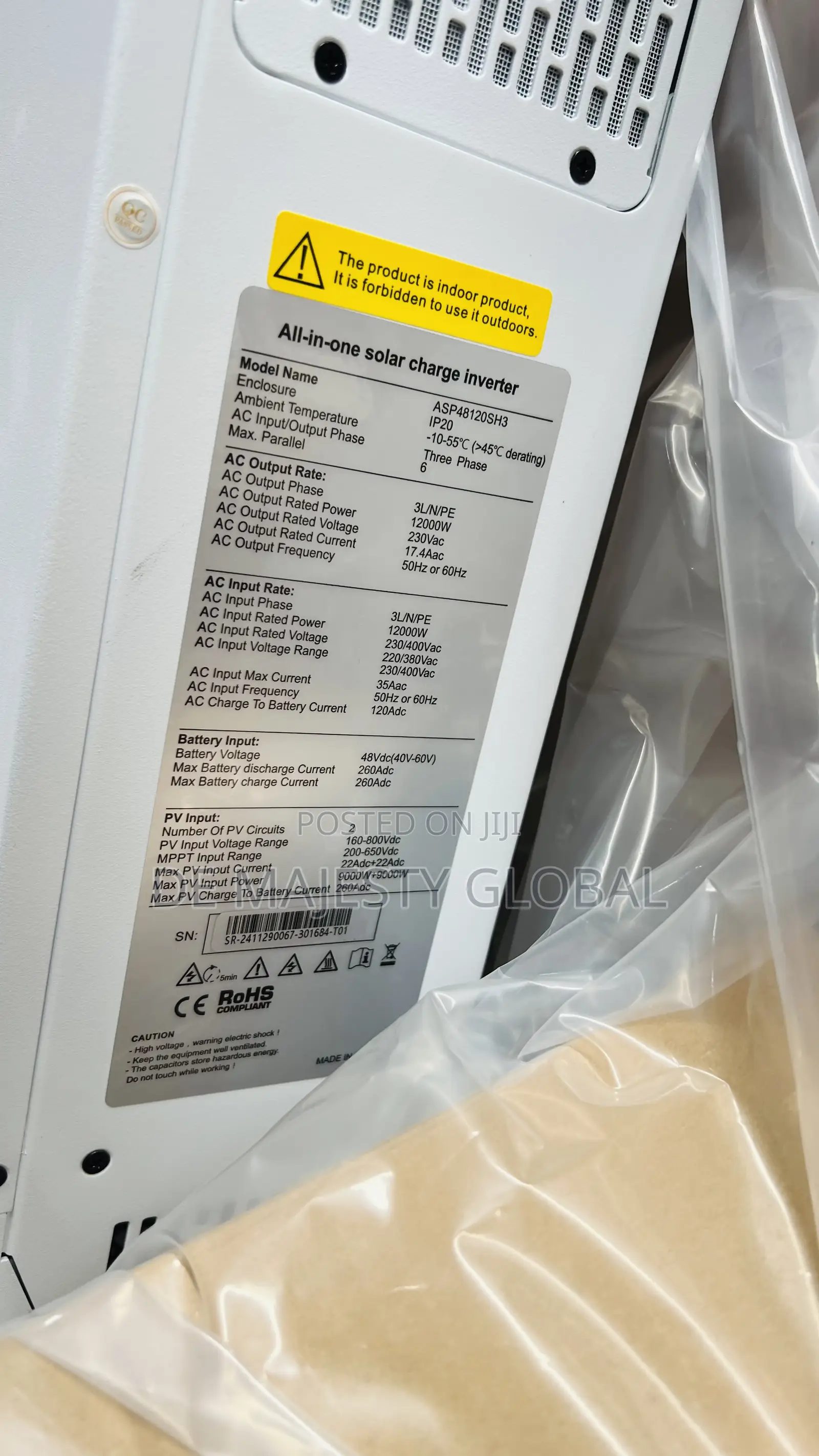 Srne 12kw 3phase Inverter With 2yrs Warranty