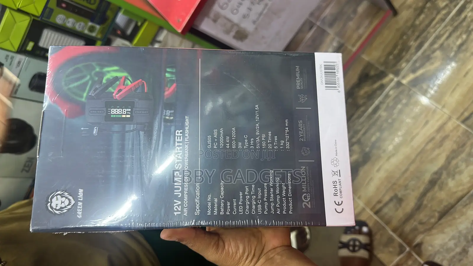 Green 4 Modes Inflation 12v Jump Starter