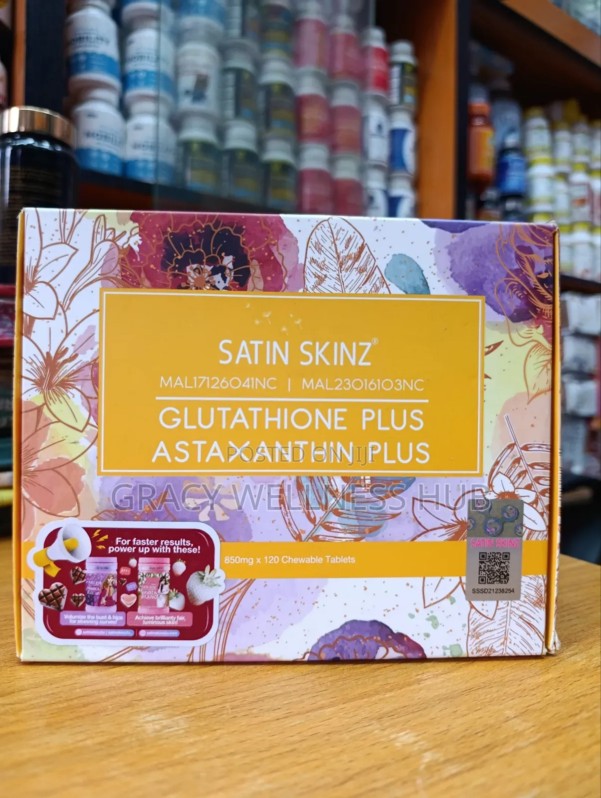 Satin Skinz Gluthathione Plus Astaxanthin Plus