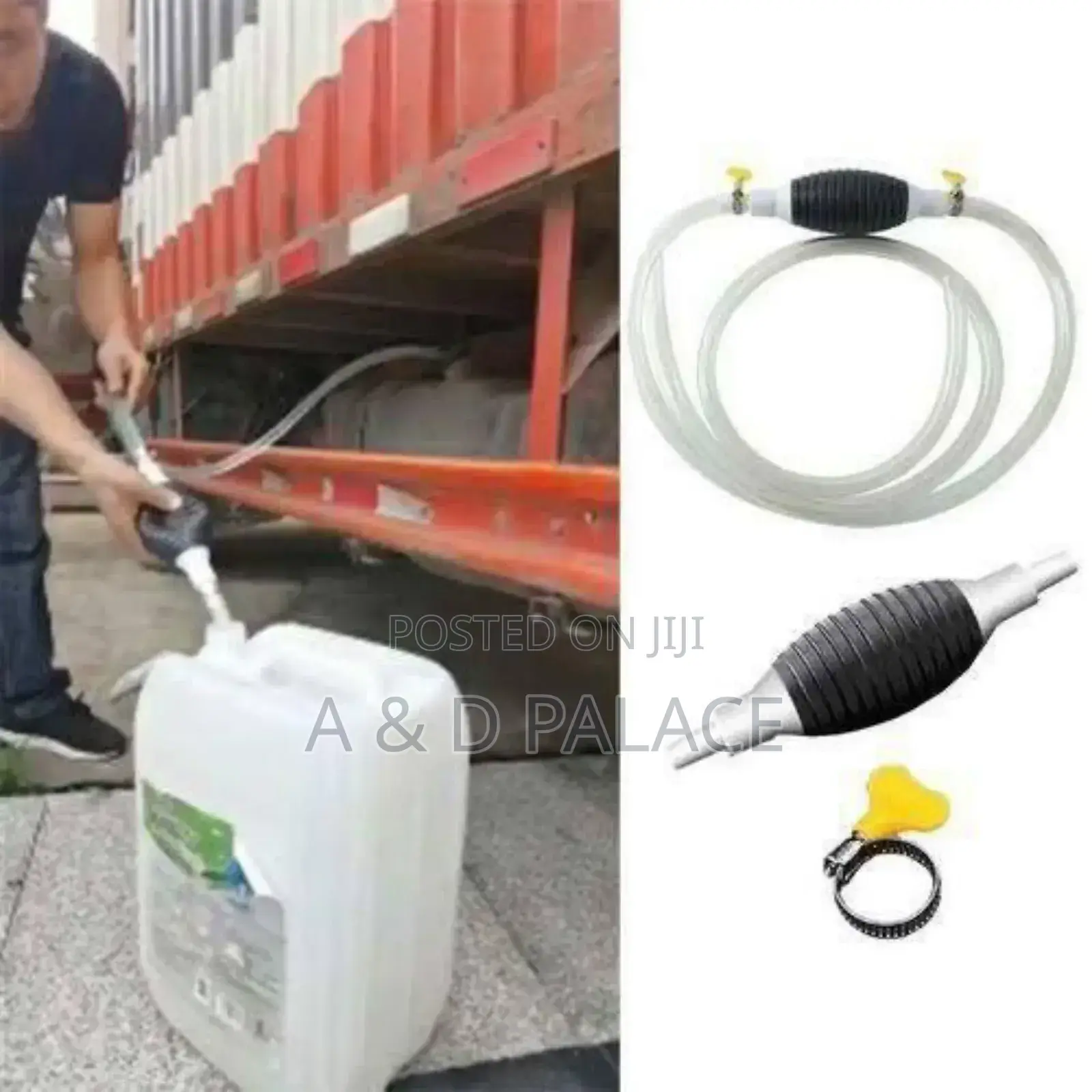 Siphon Pump Petrol Water Oil Liquid Transfer Easy Use Manual