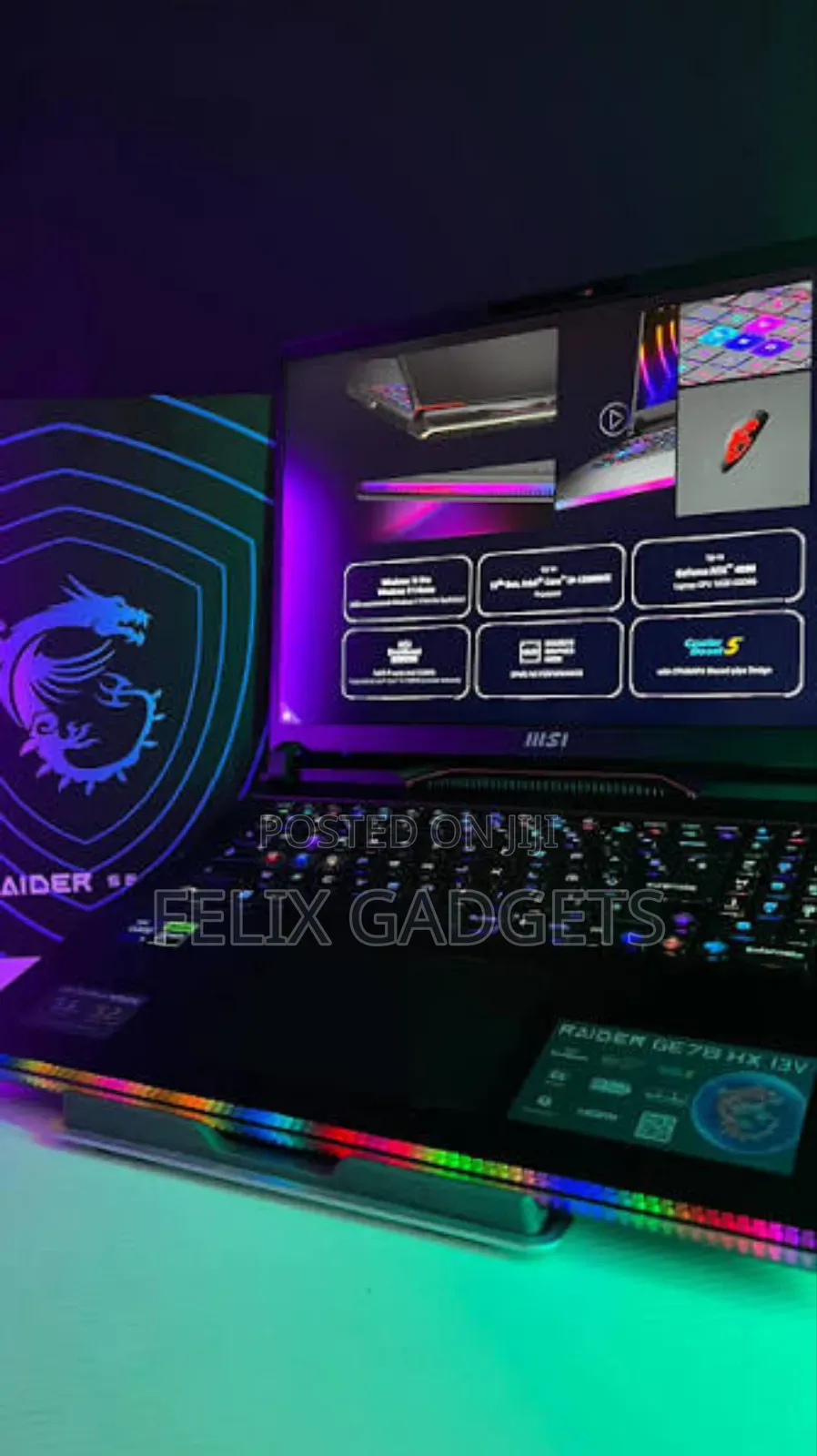 New Laptop MSI Raider GE78HX 32GB Intel Core I9 SSD 1T