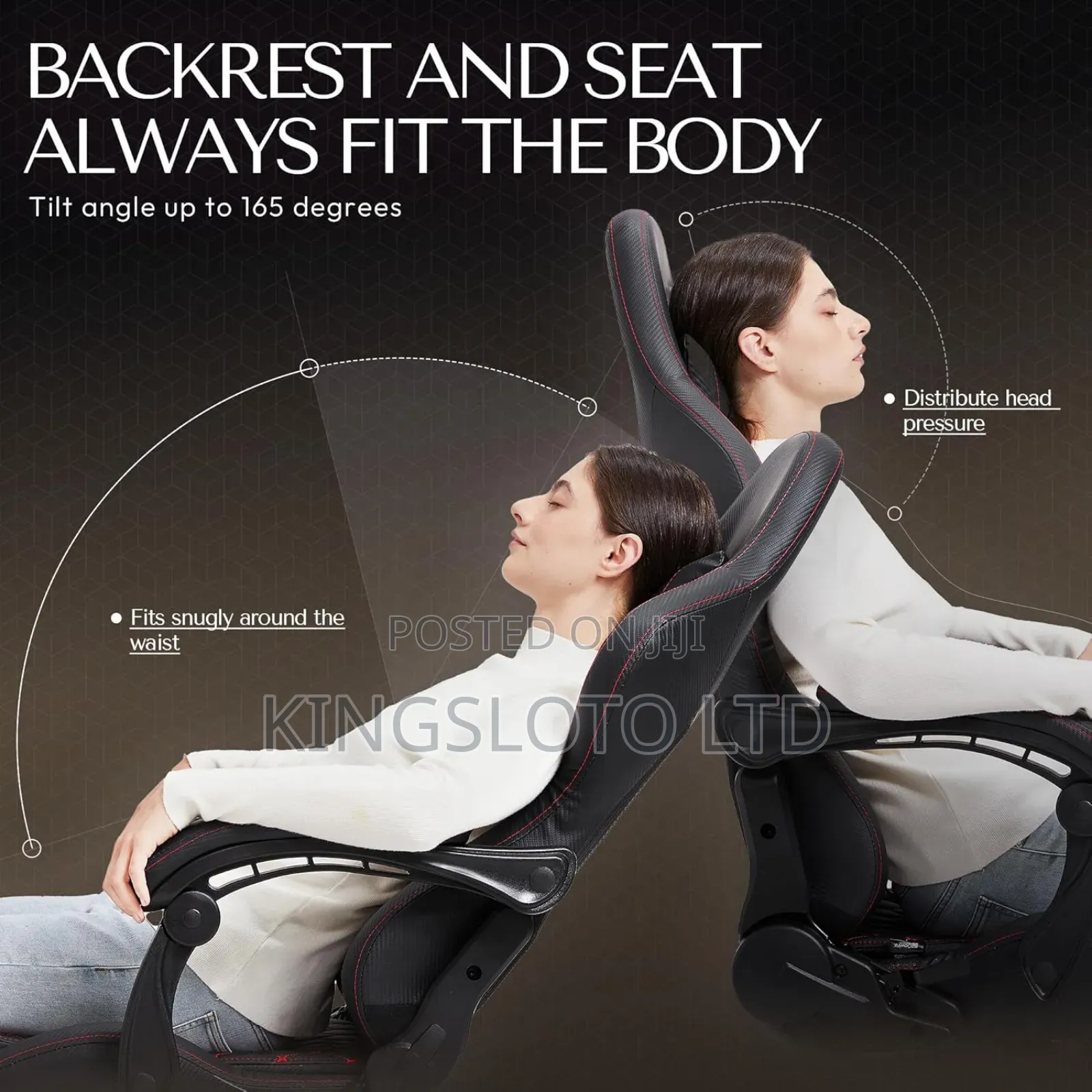 Dowinx Gaming/Office Pc Chair With Massage Lumbar Style Pu Leather