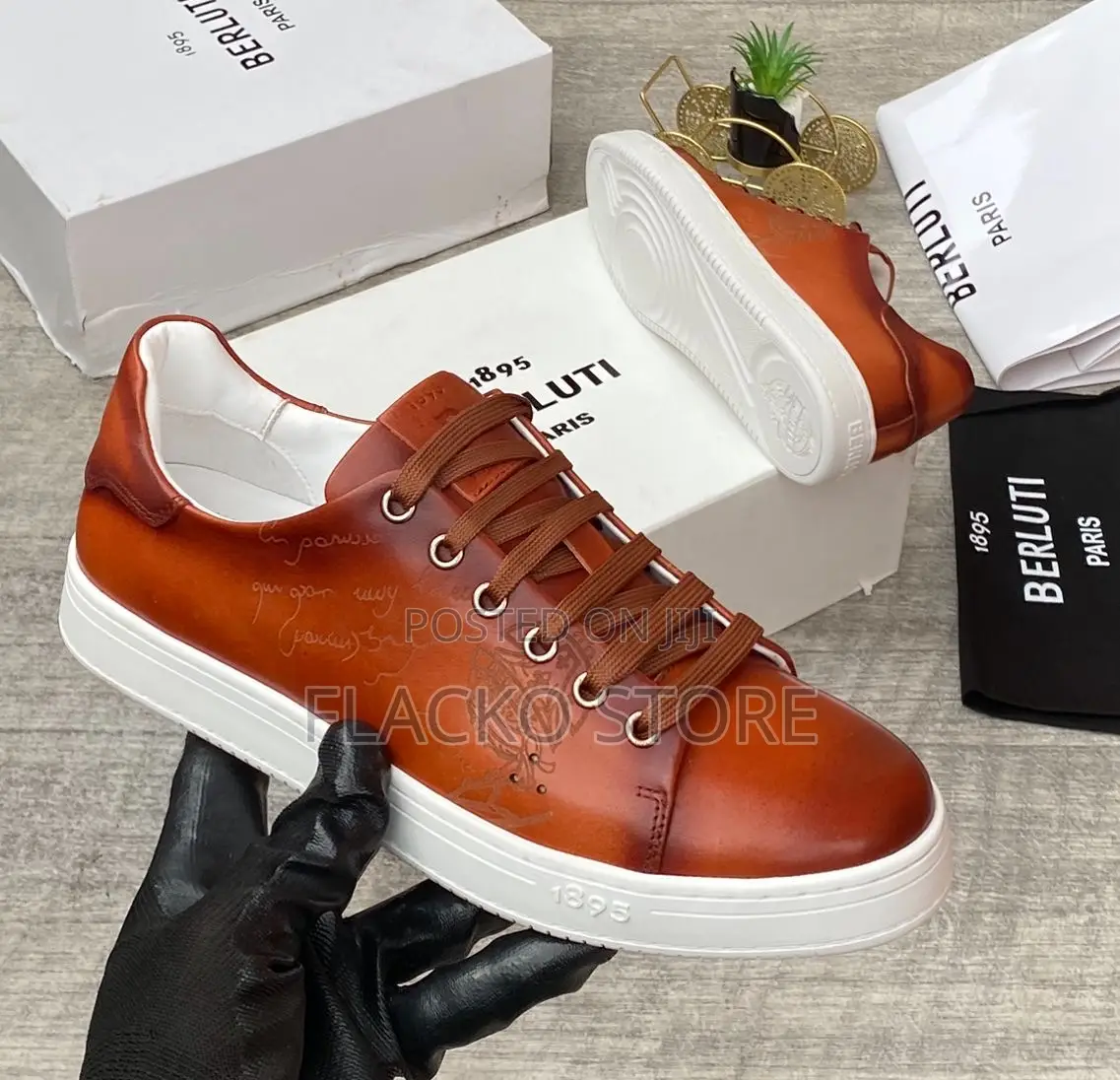 Original 1895 Berluti Casual Leather Sneakers
