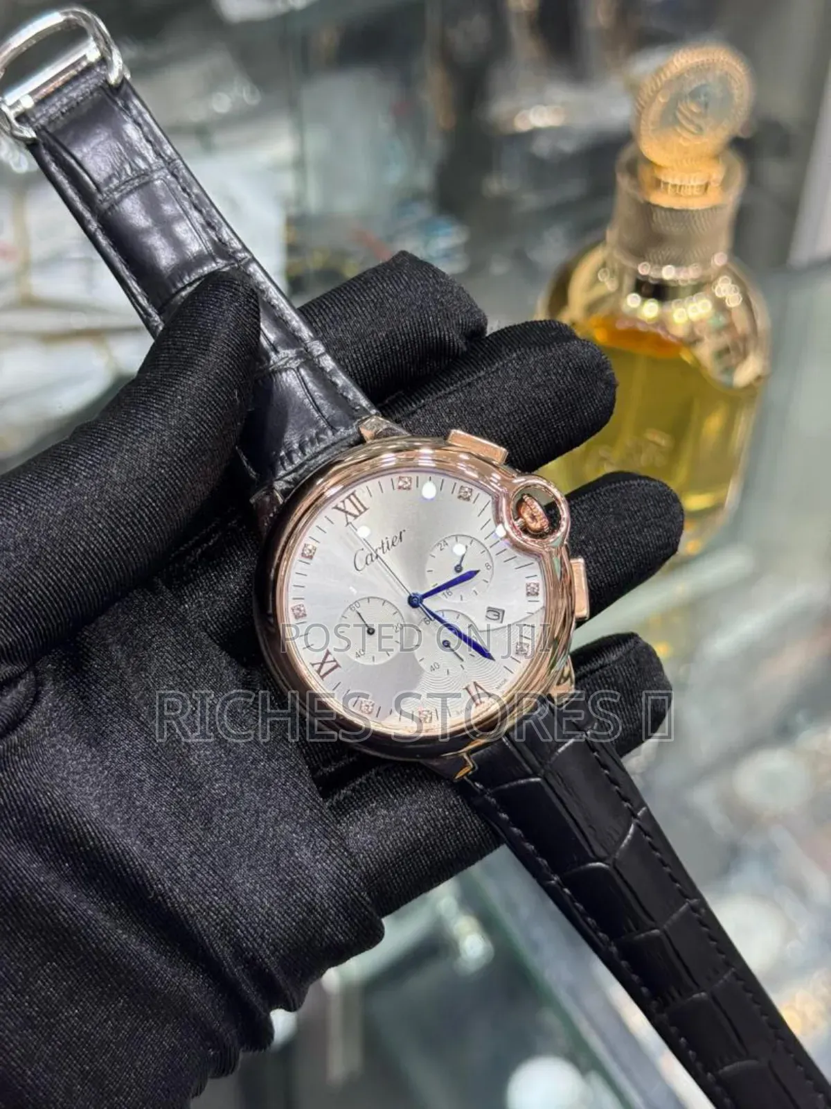 High Quality Cartier Slim Leather Watch
