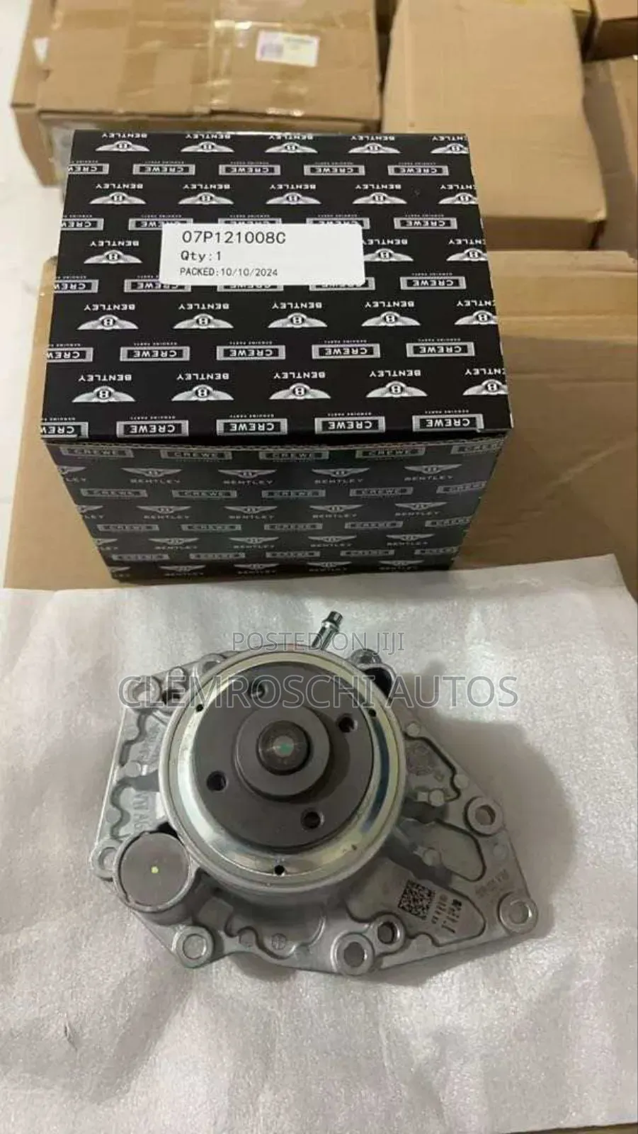 High Quality Certified Complete Brand Water Pump for Bentley Vehicles.