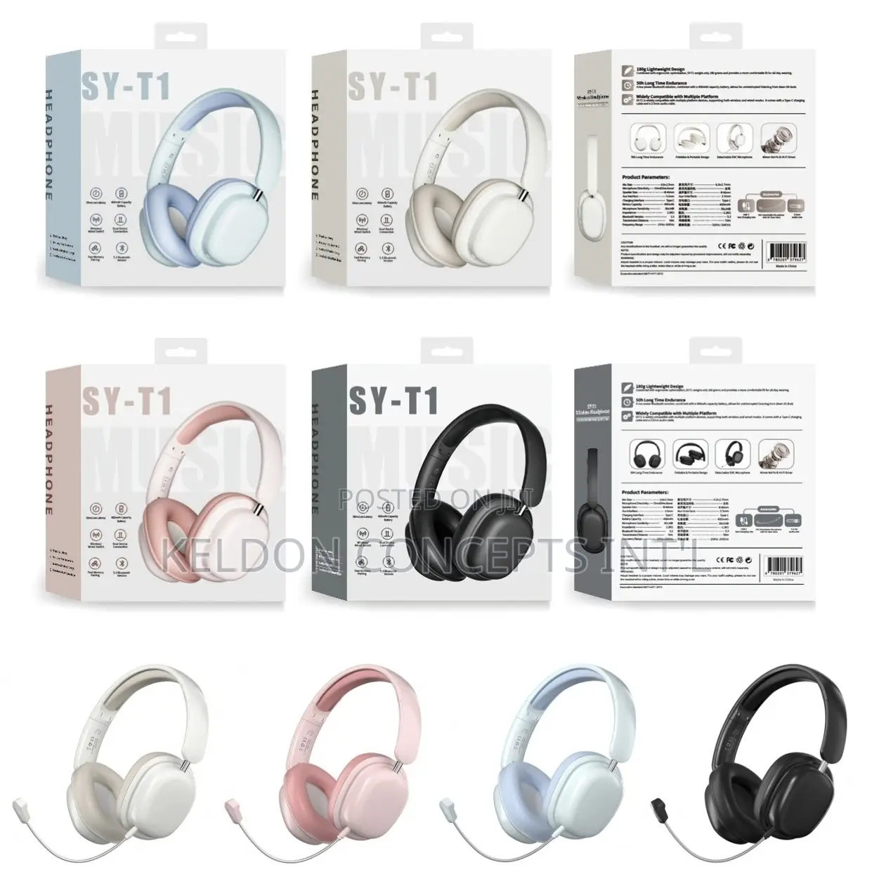T1 Headphones With Detachable Mic Moq: 10pcs