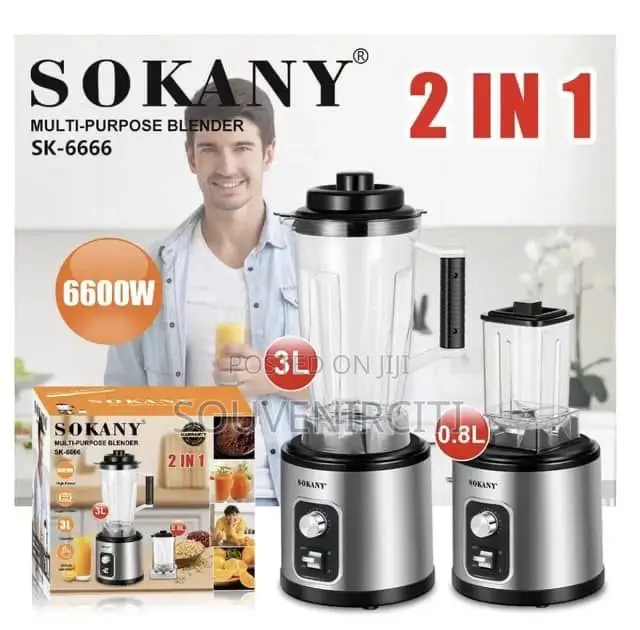 A Grade Sokany 2-in-1 Quality Blender –