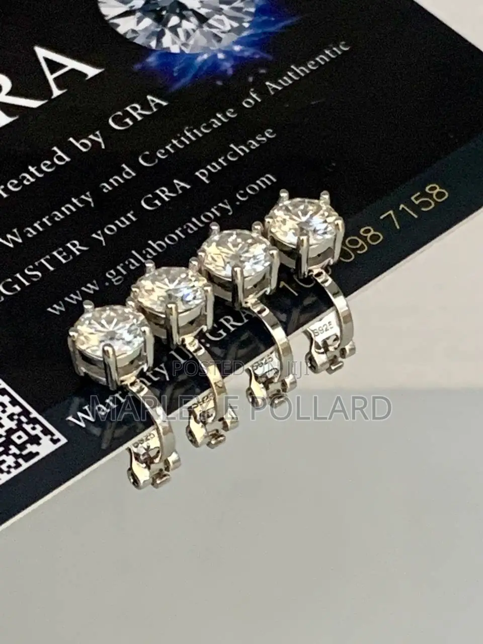 2ct Vvs1 Clip on Moissanite Diamond Sterling Silver Earrings Studs