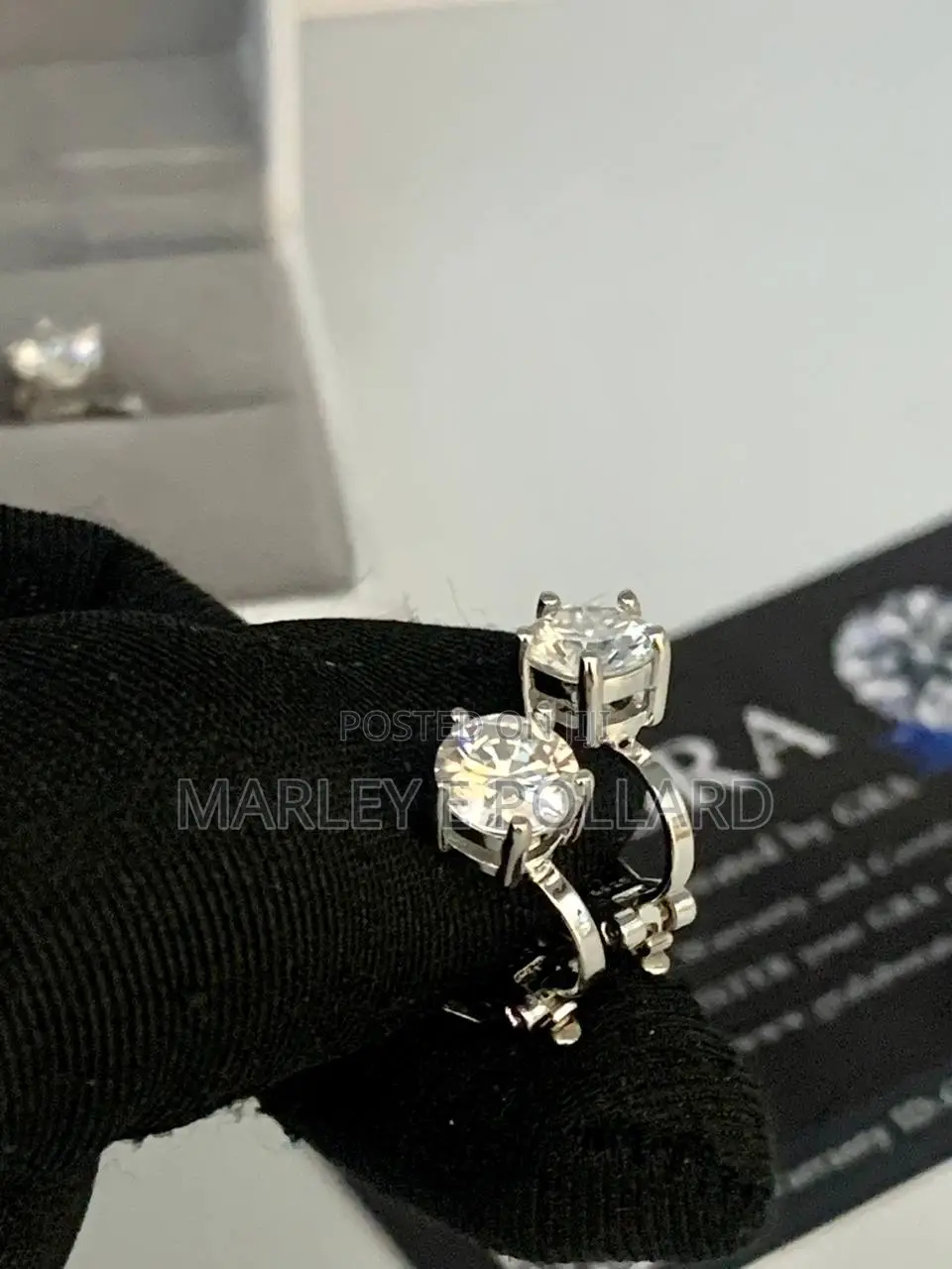 2ct Vvs1 Clip on Moissanite Diamond Sterling Silver Earrings Studs