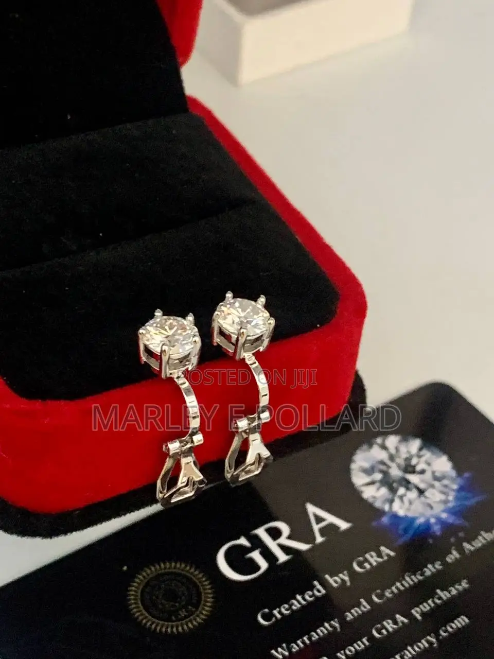2ct Vvs1 Clip on Moissanite Diamond Sterling Silver Earrings Studs