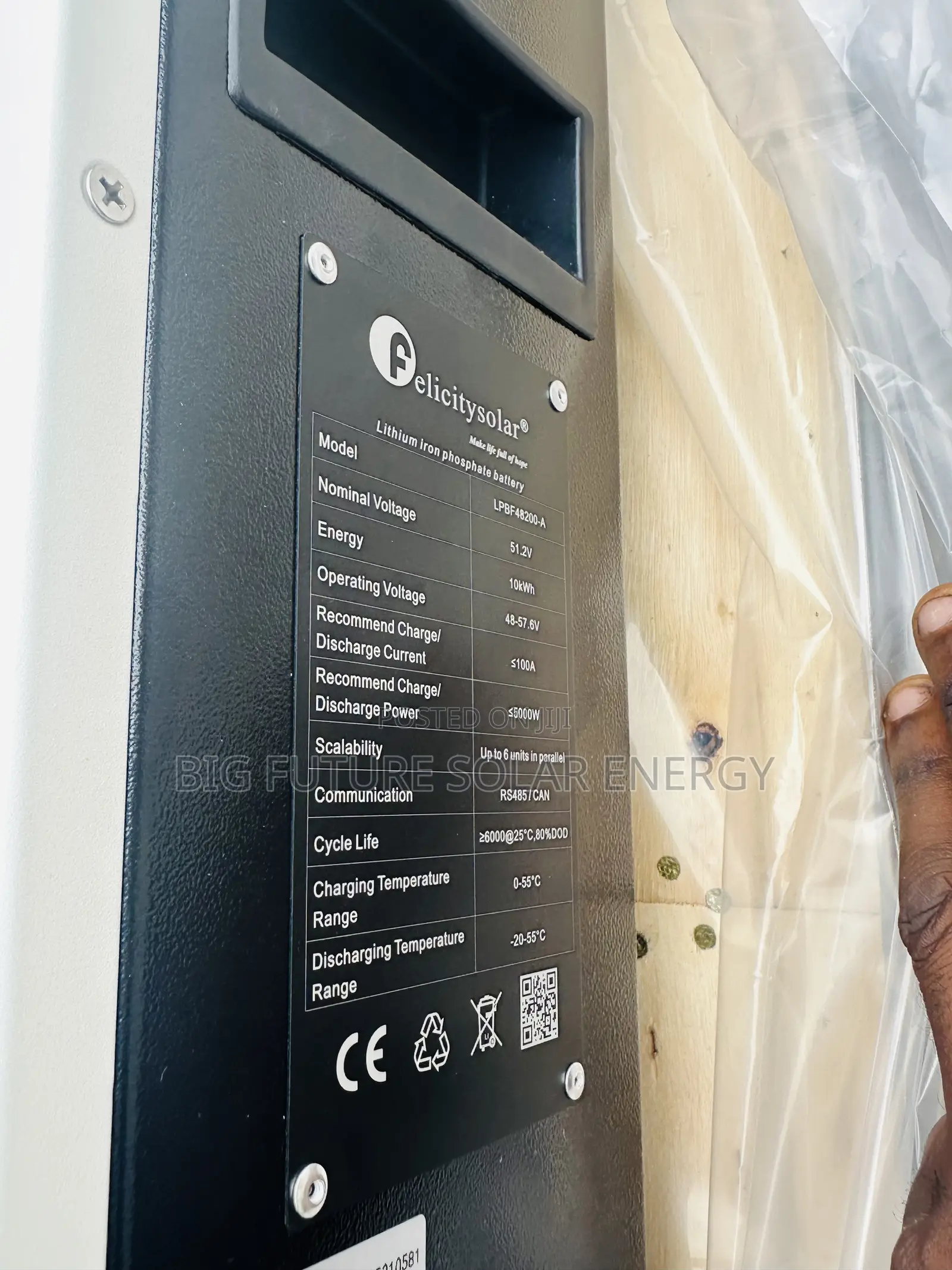 10kwh Felicity Lithium Battery 51.2v
