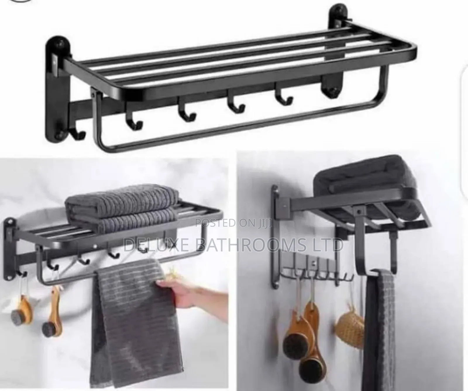 Black Multiple Towel Rail