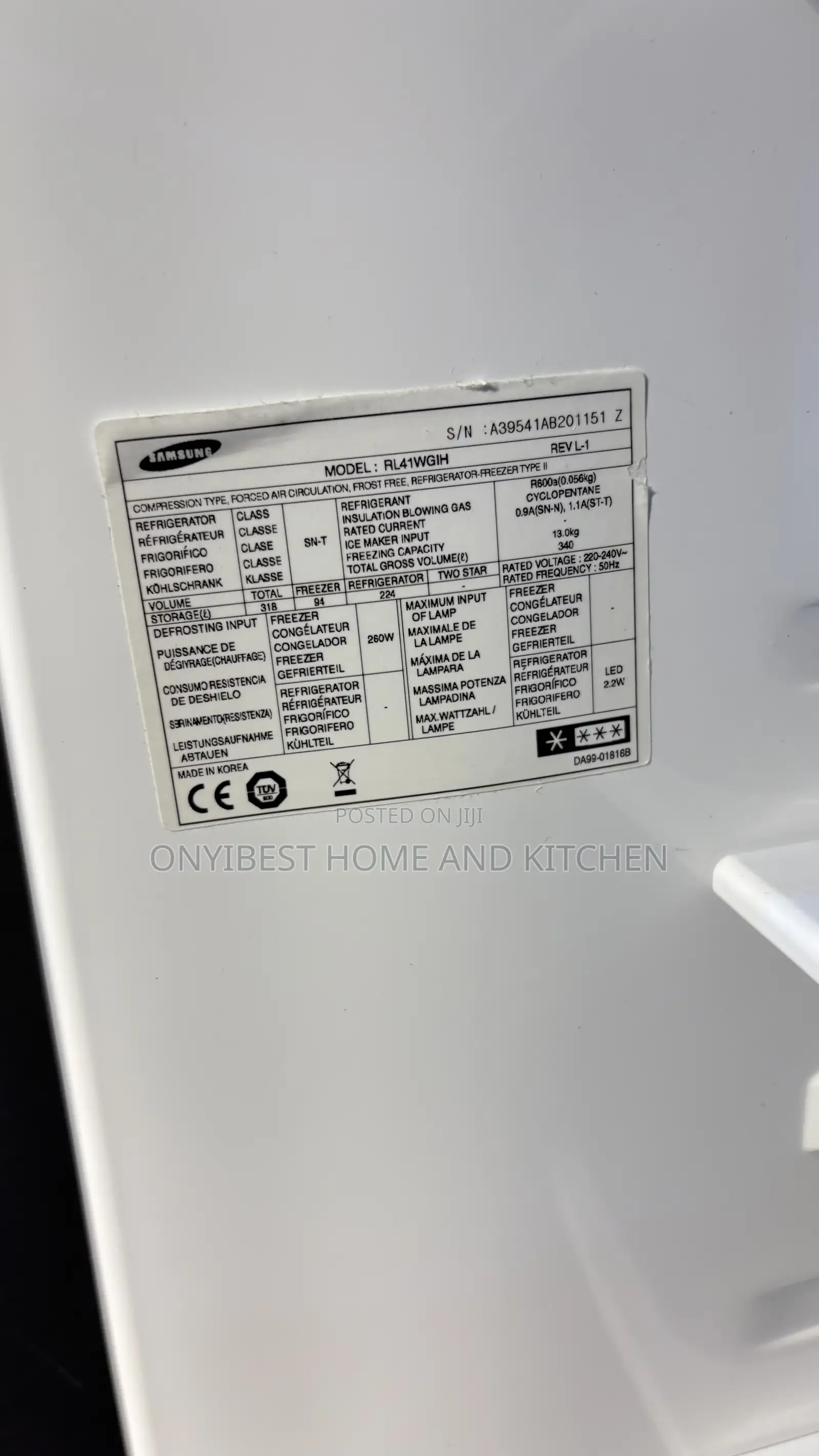 340liters Samsung Double Door Refrigerator