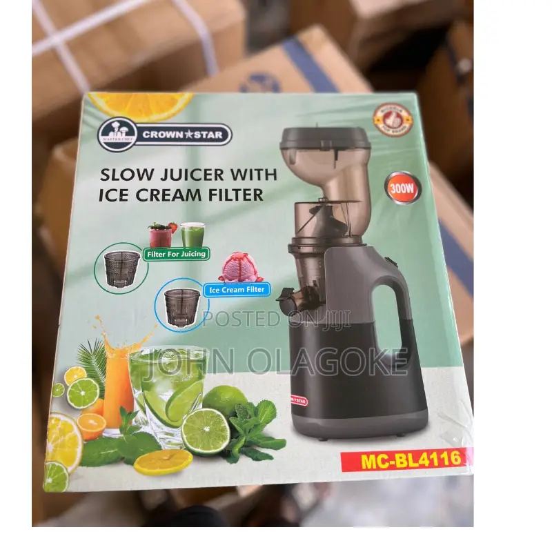Crownstar Slow Juicer With Ice Cream Filter Bl4116