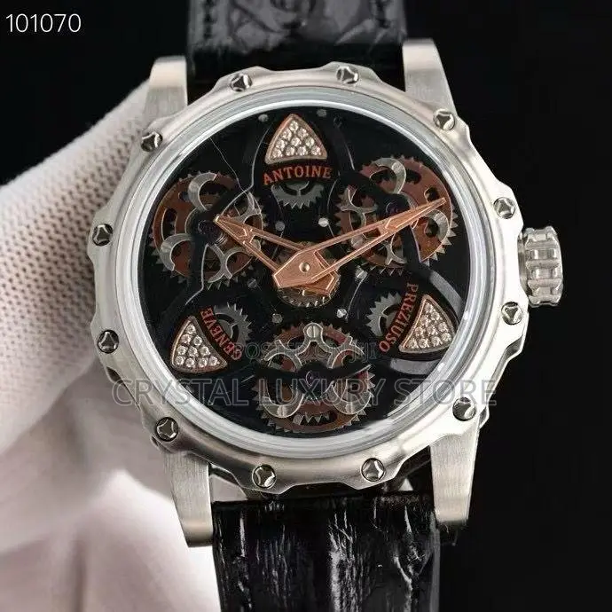 Antoine Preziuso Quality Luxury Men Genuine Leather Wristwatch