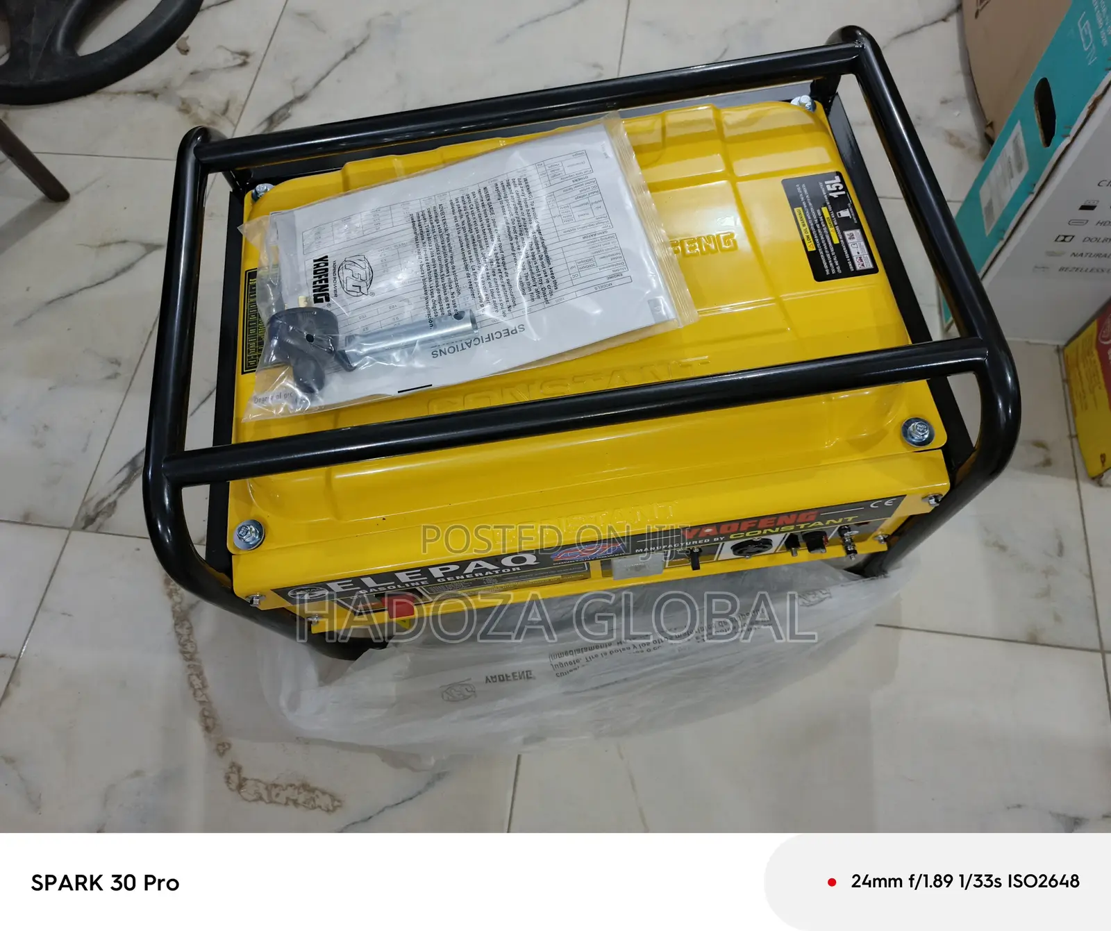 Elepaq 4.5kva Manual Start Generator – Sv6800 Copper Coil