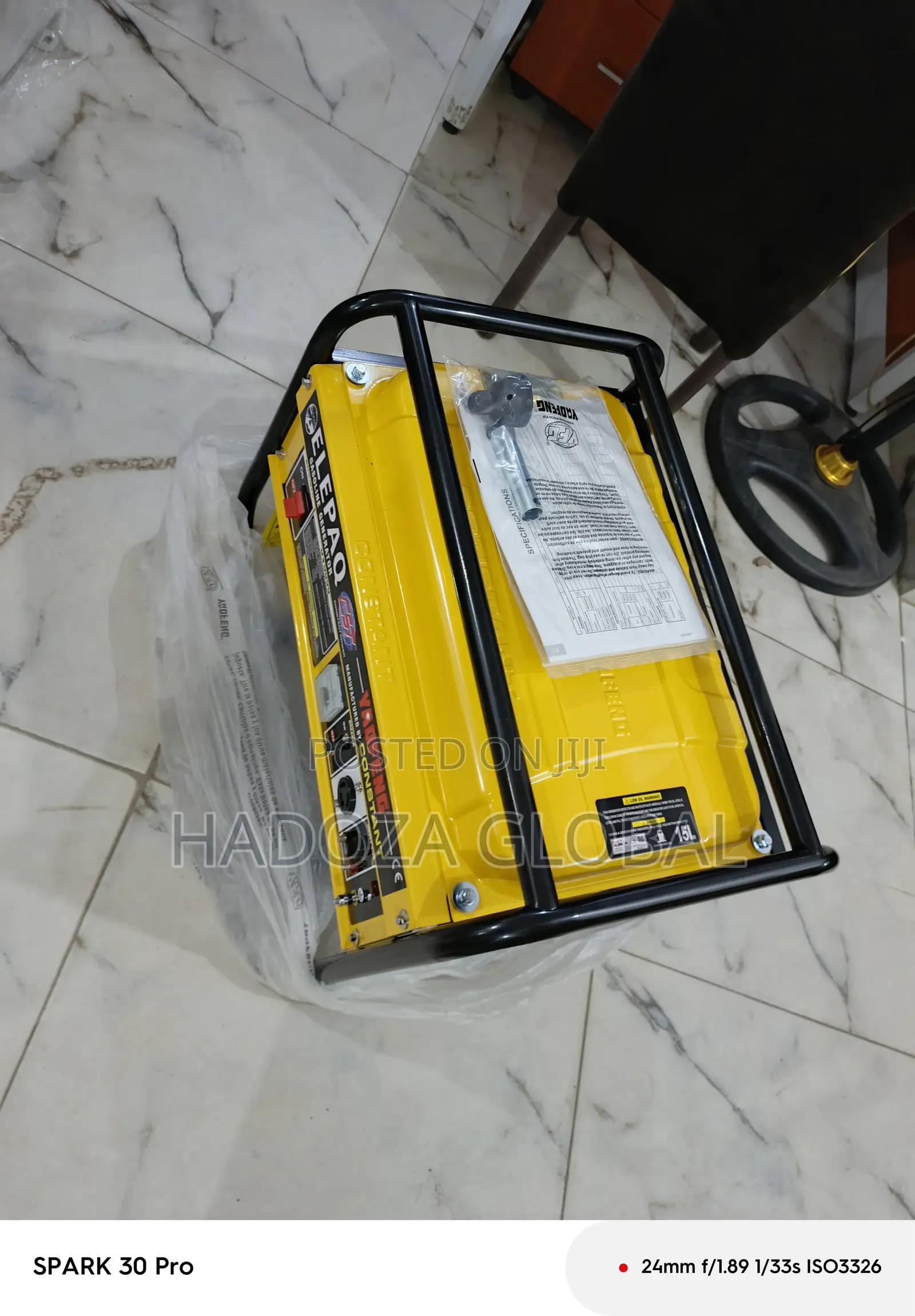 Manual Elepaq 4.5kva Generator With Copper Coil