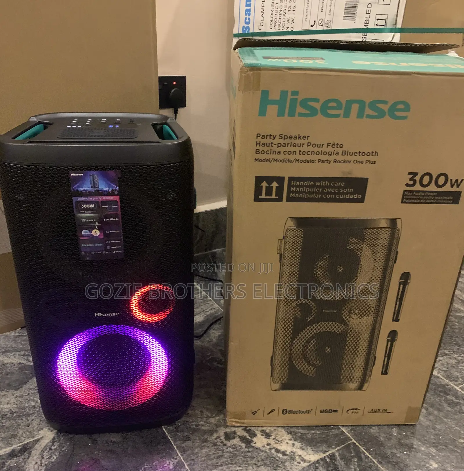 Hisense Party Rocker and Sound System With 2 Microphones