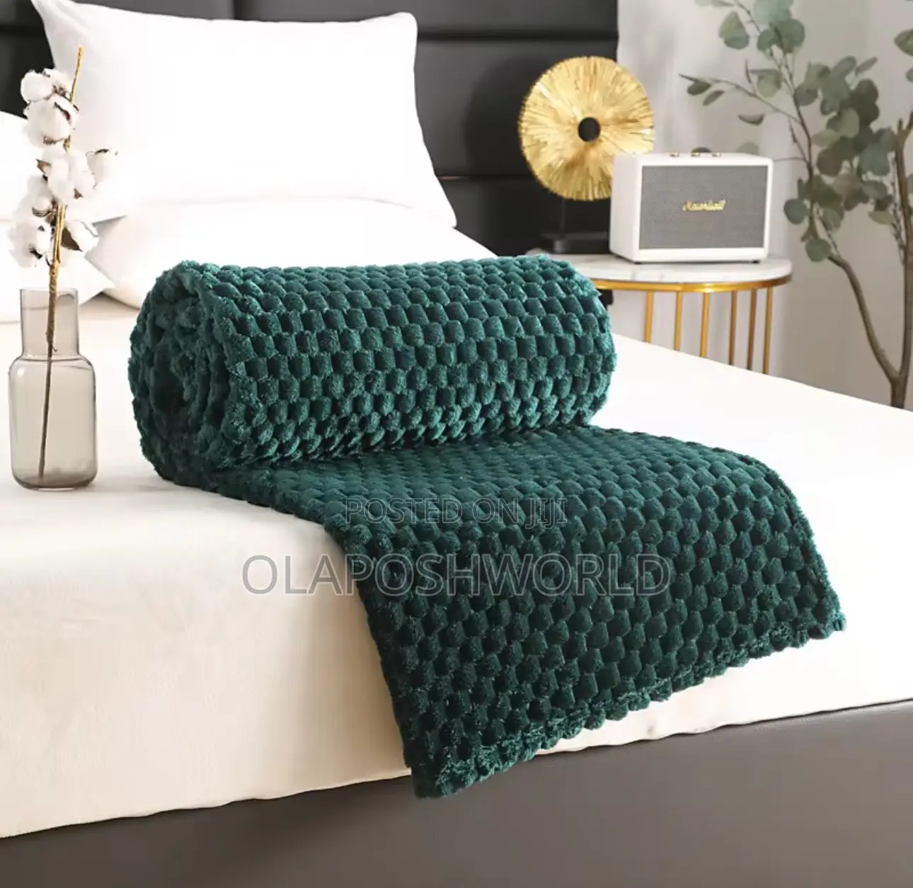 Green Cozyloom Sofa Blanket