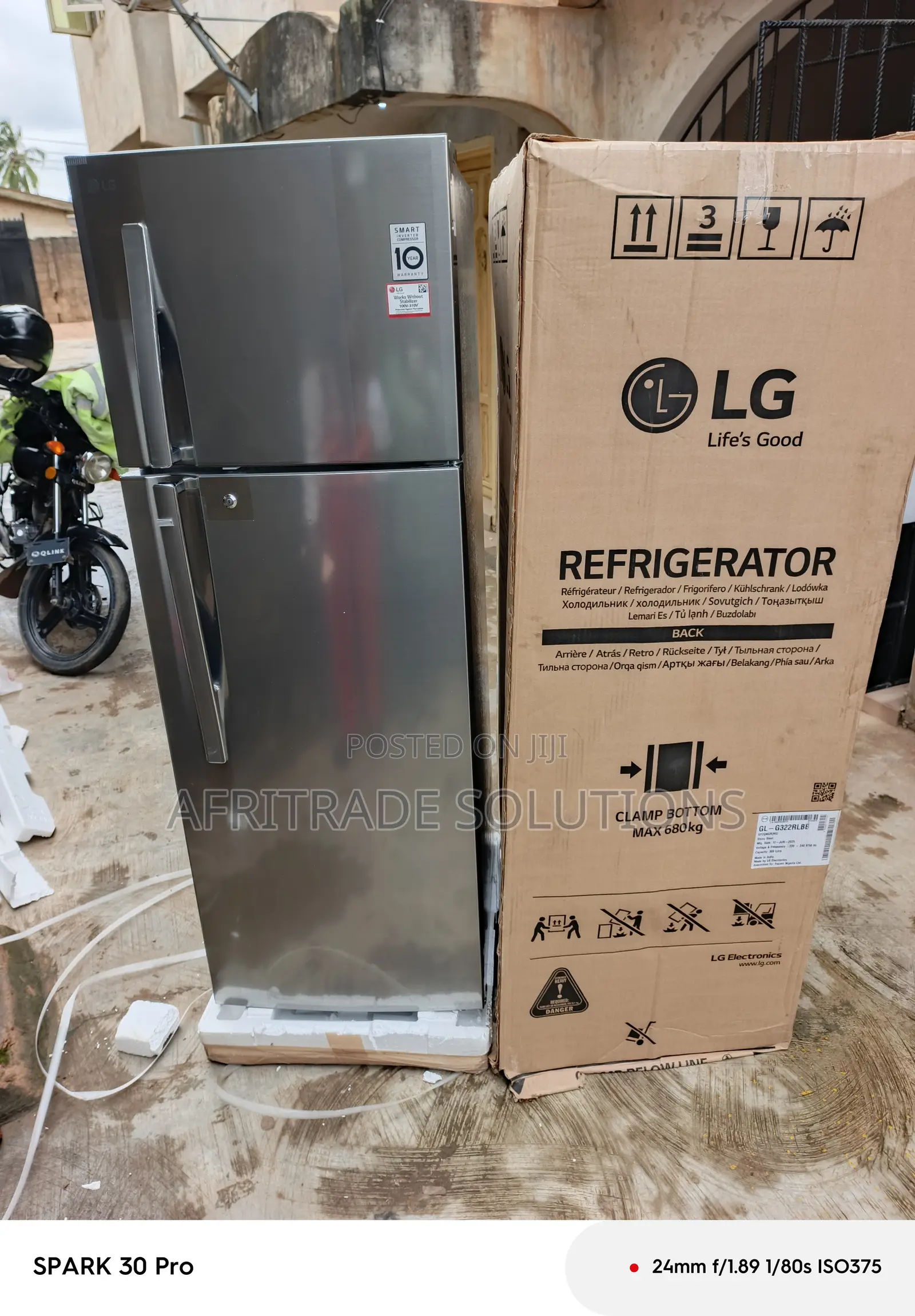 Limited Offer – Lg Double Door Fridge 308l Silver