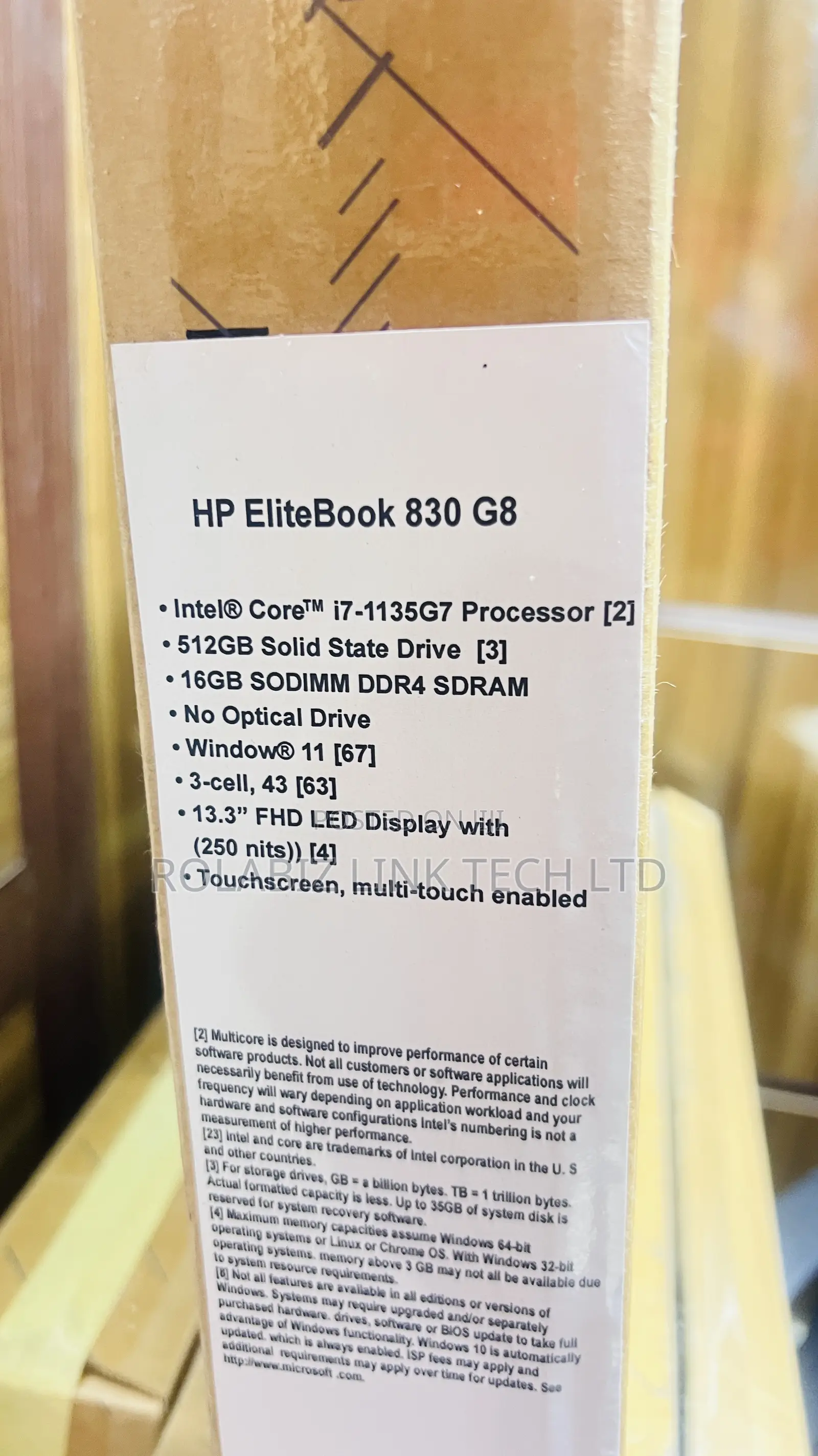 New Laptop HP EliteBook 830 G8 16GB Intel Core I7 SSD 512GB