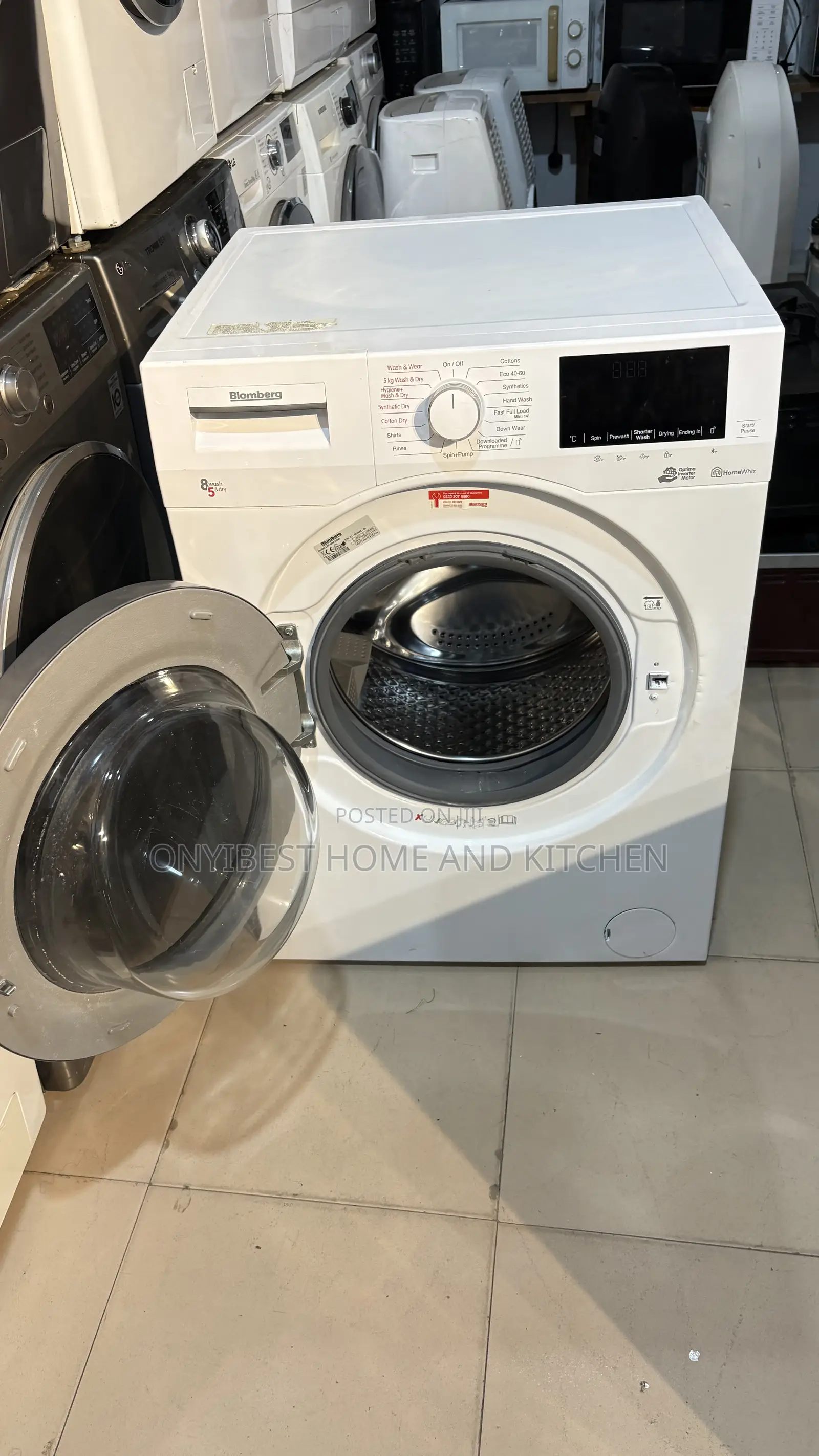 8/5kg Wash and Dry Bloomberg Inverter Washing Machine