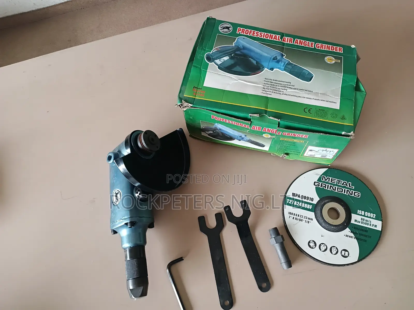 3⁄8" Hymair Sj150 Professional 7" Air Angle Grinder