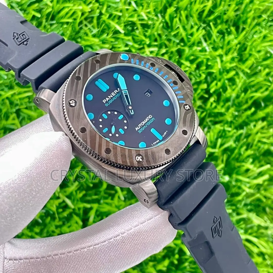 Panerai Quality Luxury Men Rubber Strap Wristwatch