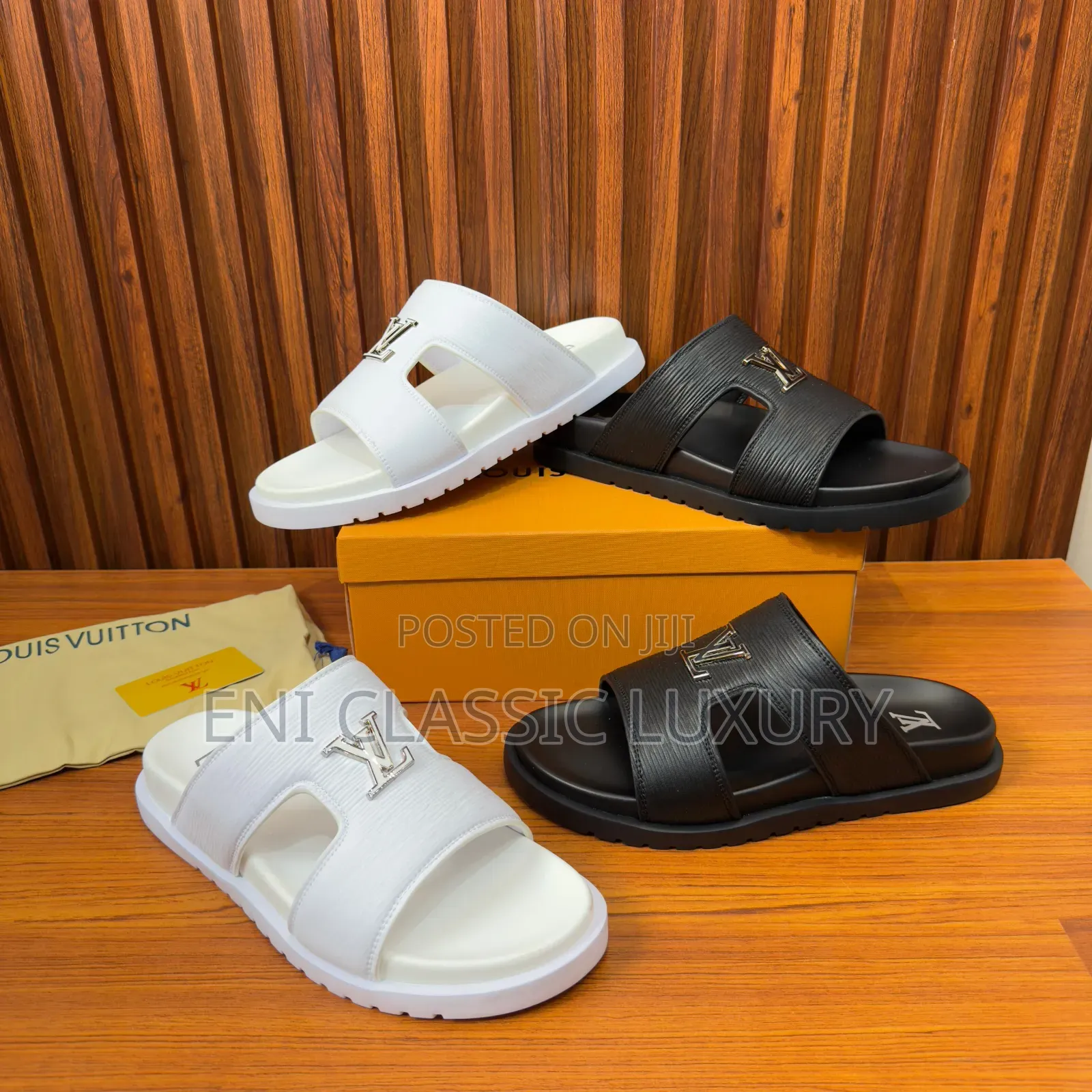 Pure Quality Luxury Designer Men's Slippers Louis Vuitton Well Branded