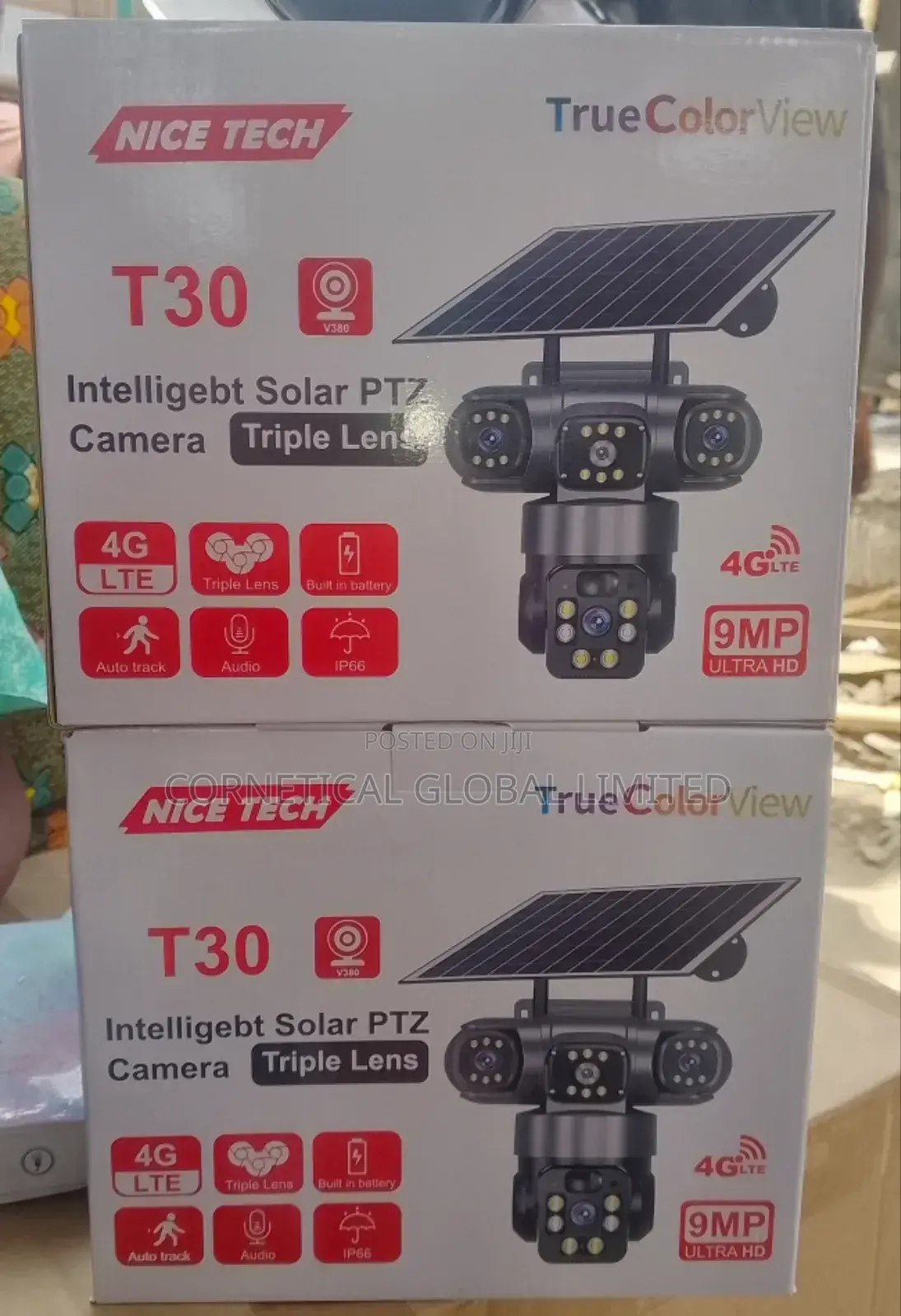 Ai Solar PTZ CCTV Camera With Complete Triple Lens and Screens Views