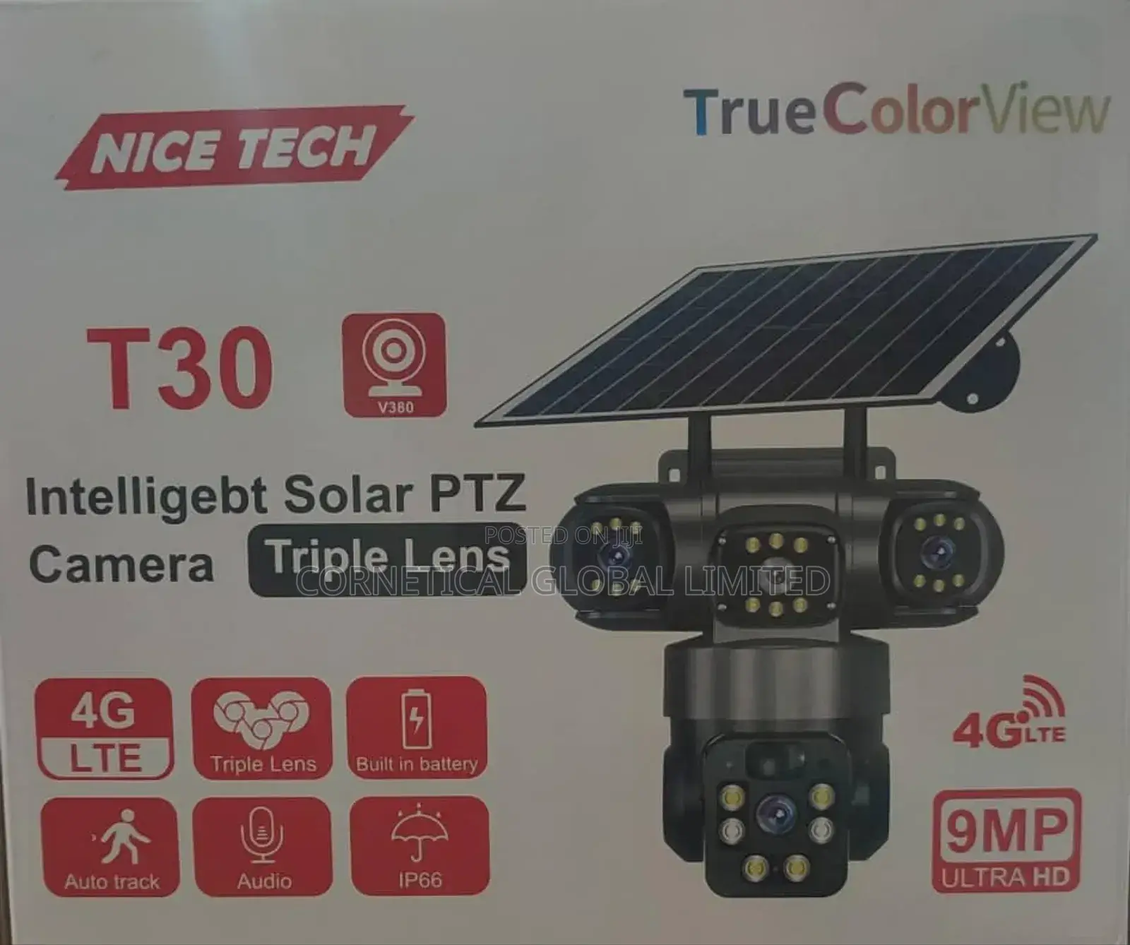 Ai Solar PTZ CCTV Camera With Complete Triple Lens and Screens Views