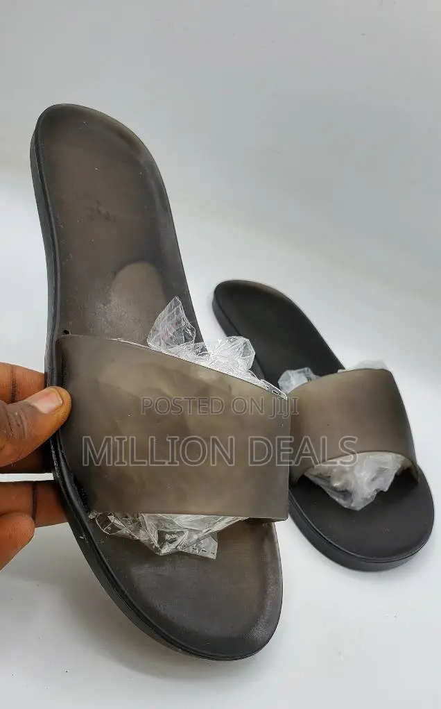 Black Stylish Transparent Women's Slippers 40
