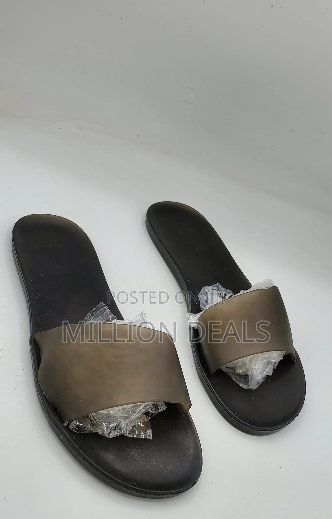 Black Stylish Transparent Women's Slippers 40