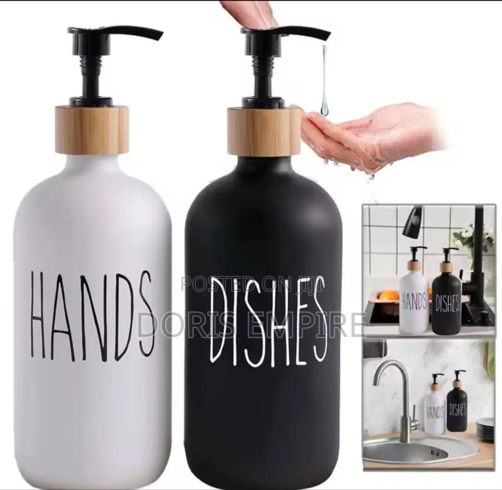 Dishwashing Soap Dispenser With Plastic Pump, Reusable Liquid