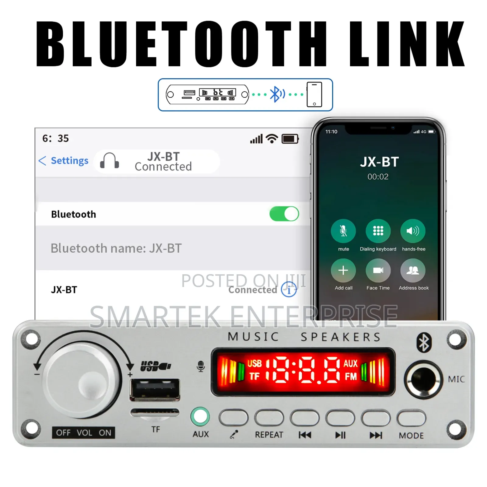 Car Amplifier Bluetooth 12v Microphon Fm Radio Audio Music Player