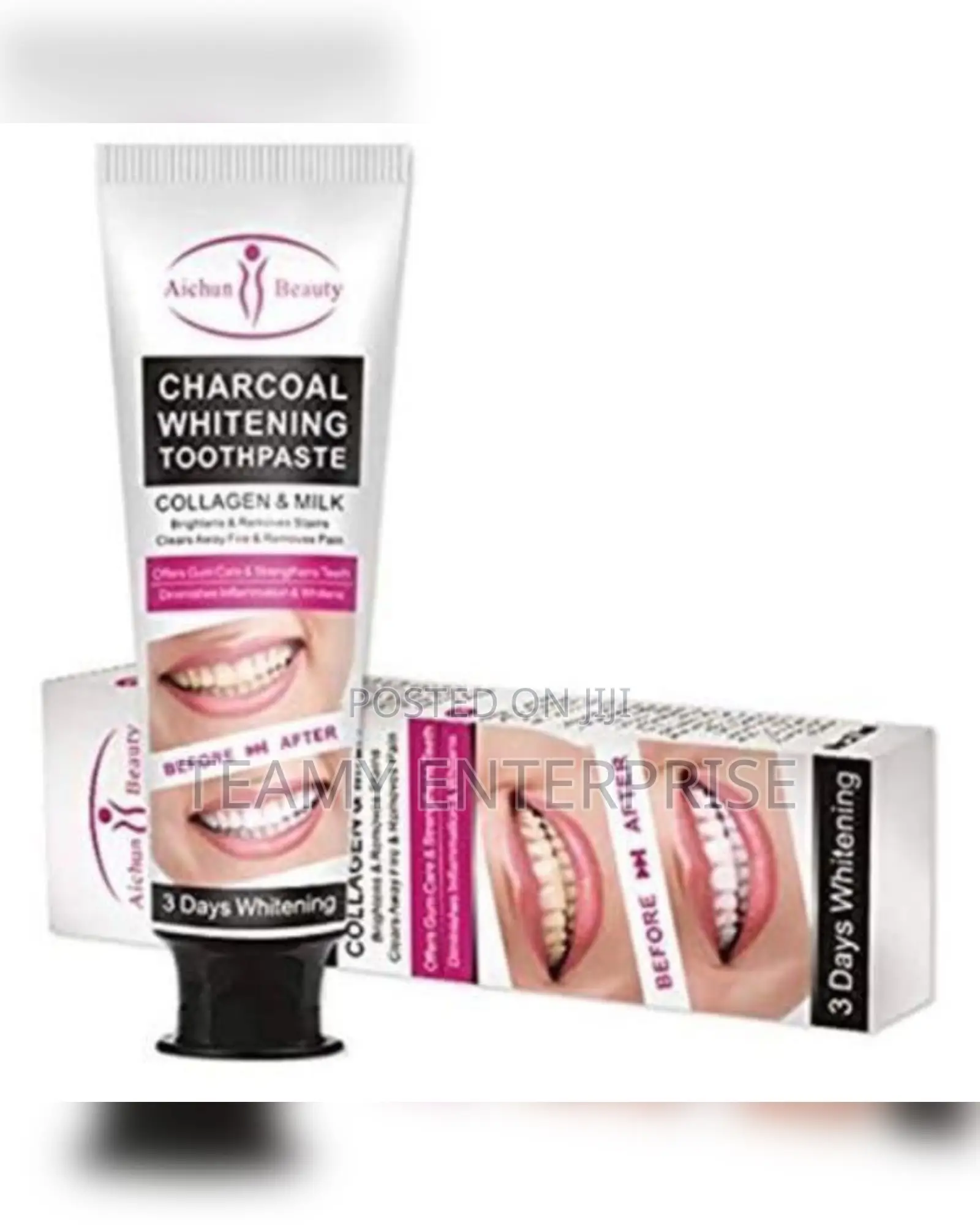 Aichun Beauty Charcoal Whitening Toothpaste With Collagen Milk