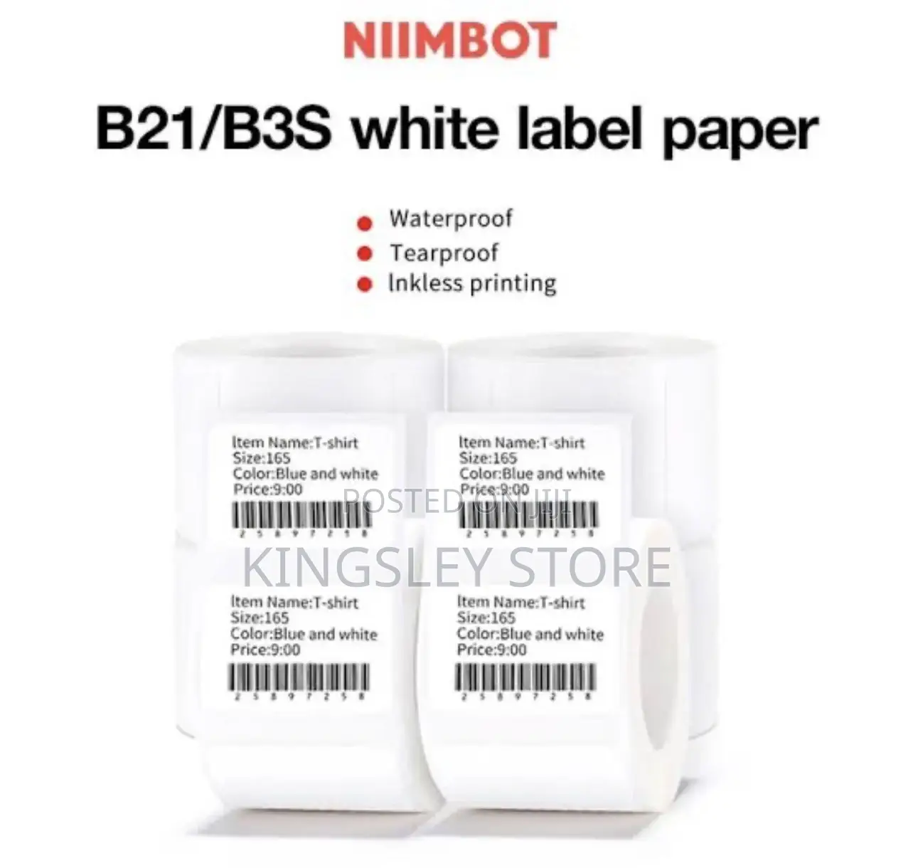 Nimbot Thermal Label Sticker Paper Printable White 20-50mm