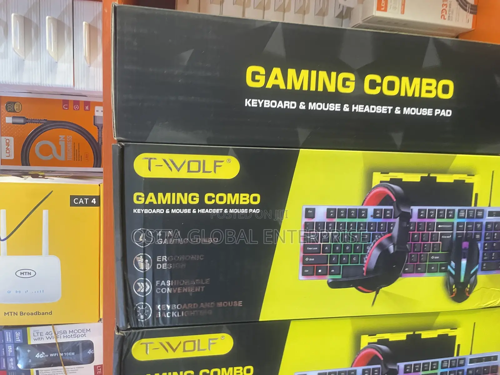 Twolf 4 in 1 Gaming Combo With Backlit
