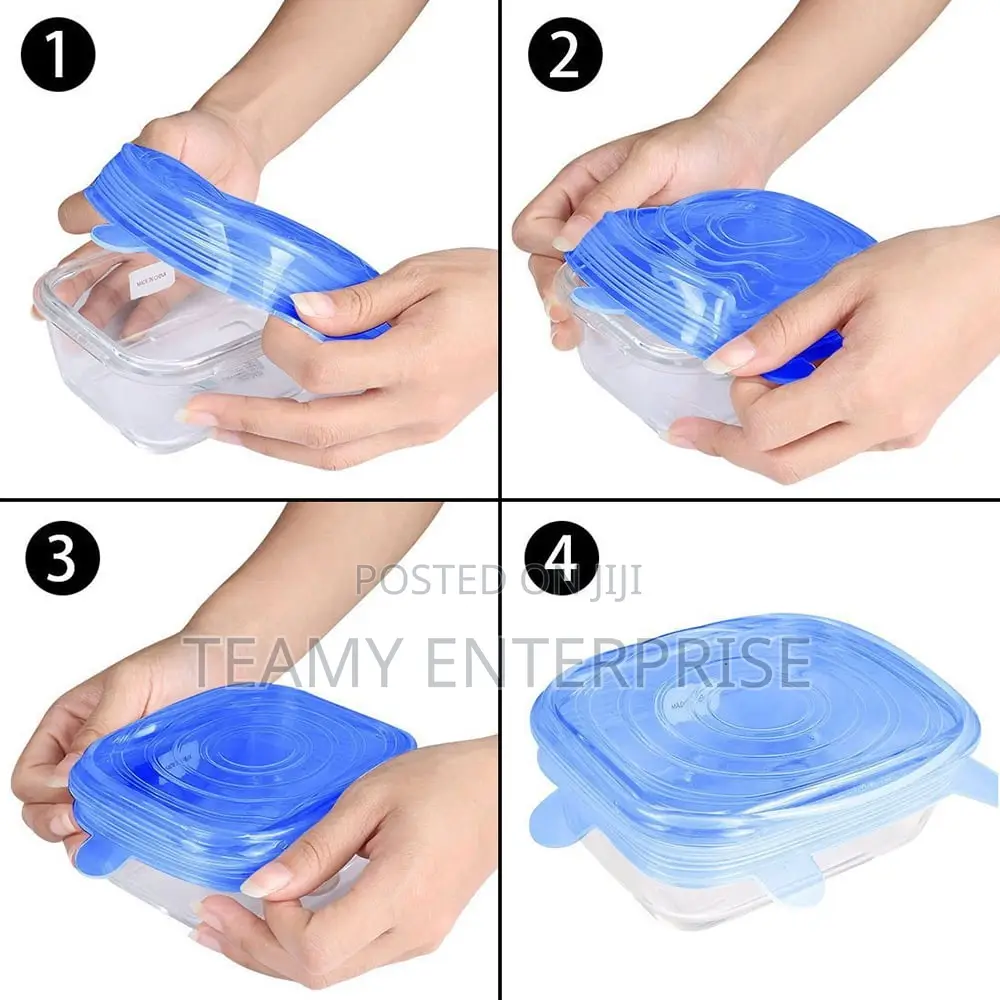 Reusable Silicone Stretch Lids Wrap Bowl Seal Cover