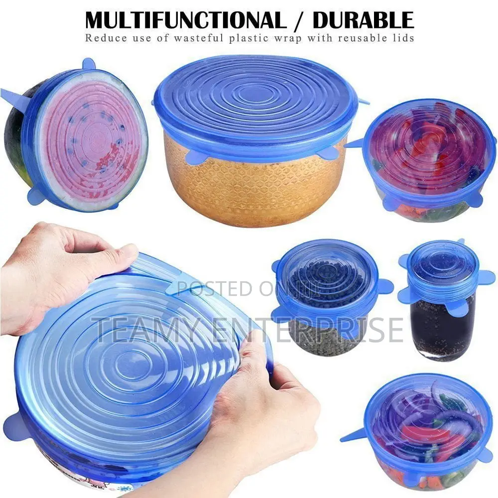 Reusable Silicone Stretch Lids Wrap Bowl Seal Cover