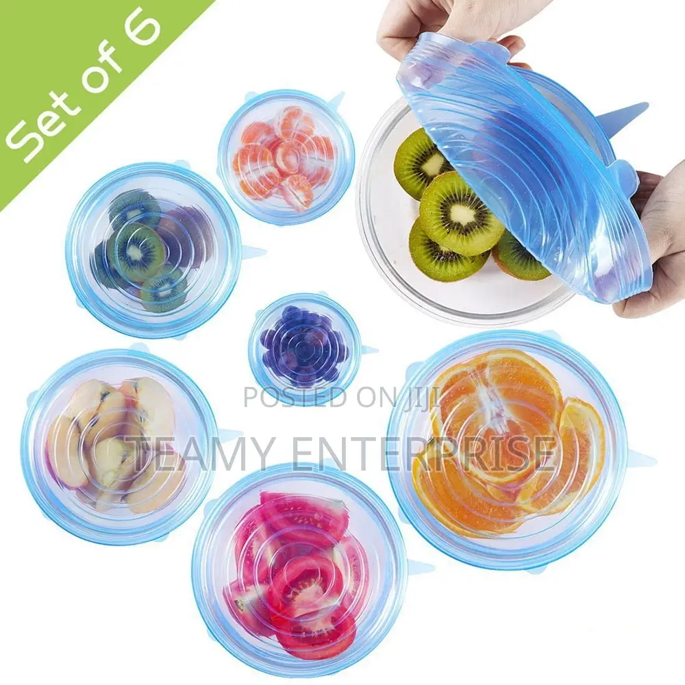 Reusable Silicone Stretch Lids Wrap Bowl Seal Cover